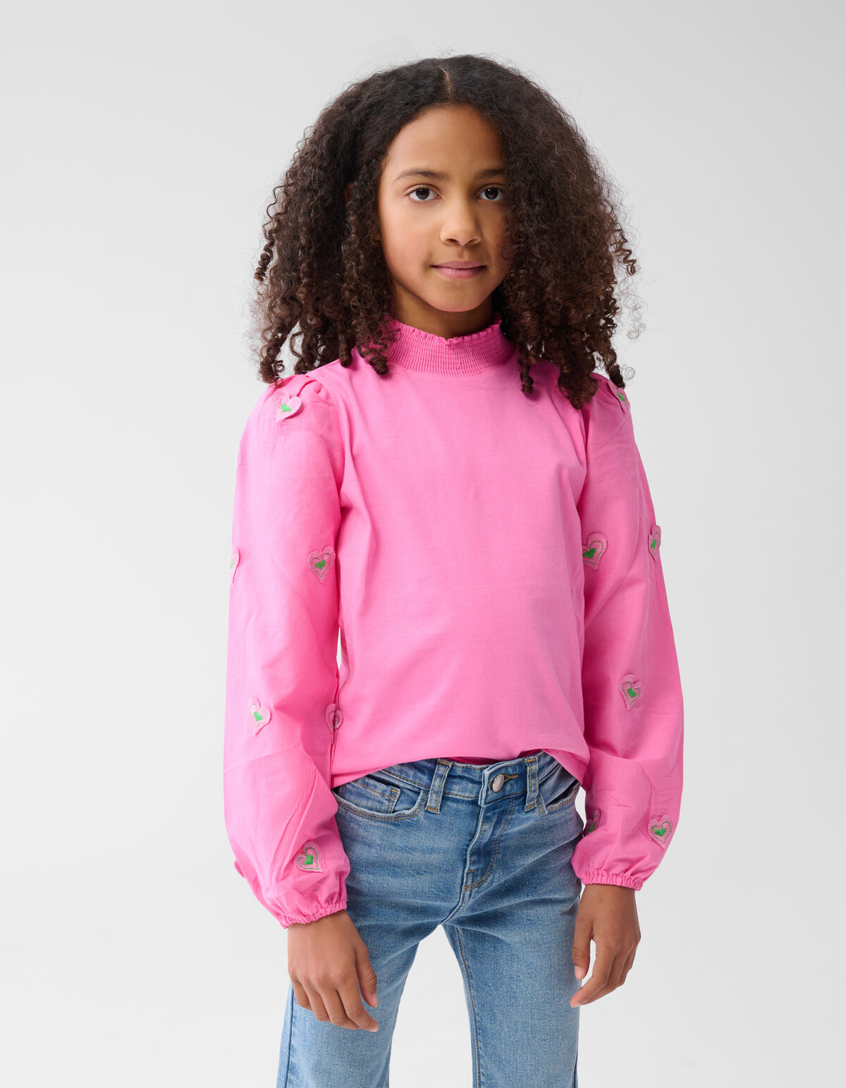 Besticktes Herz-Top Rosa SHOEBY GIRLS