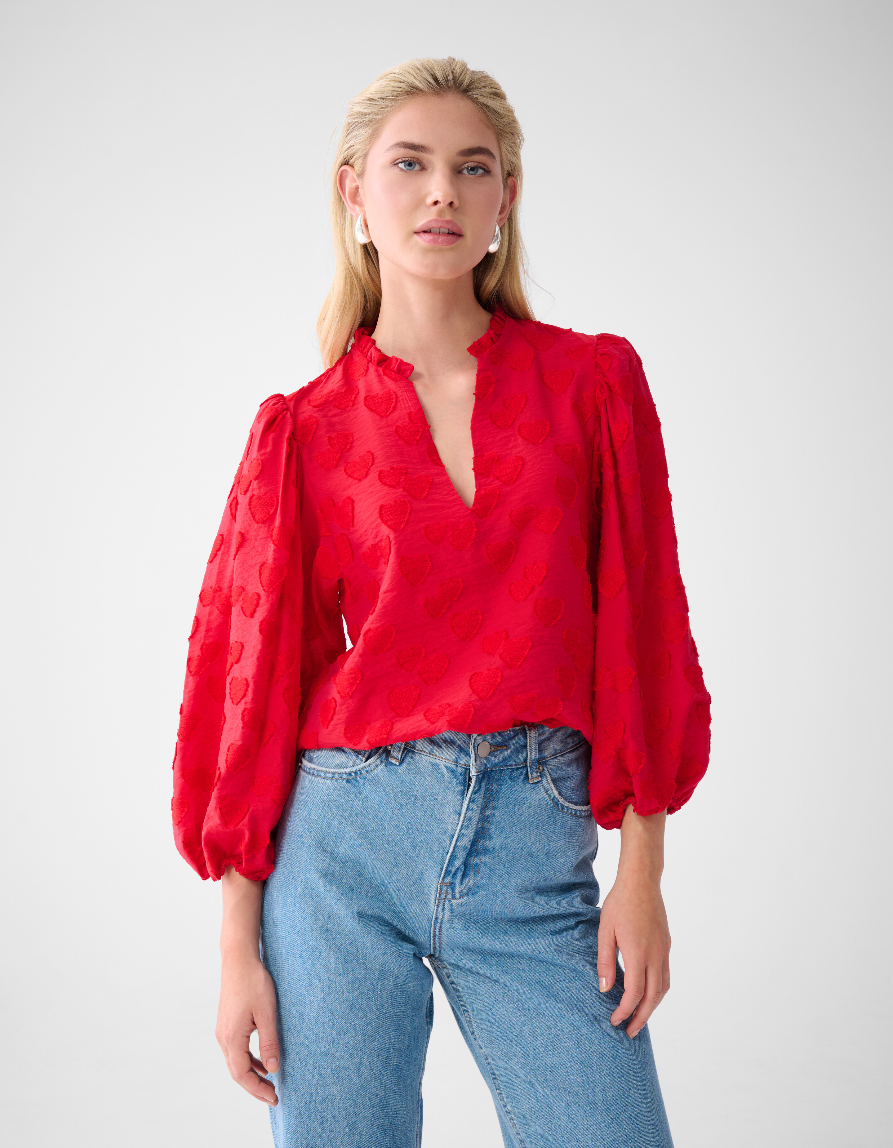 Herzbluse Rot SHOEBY WOMEN
