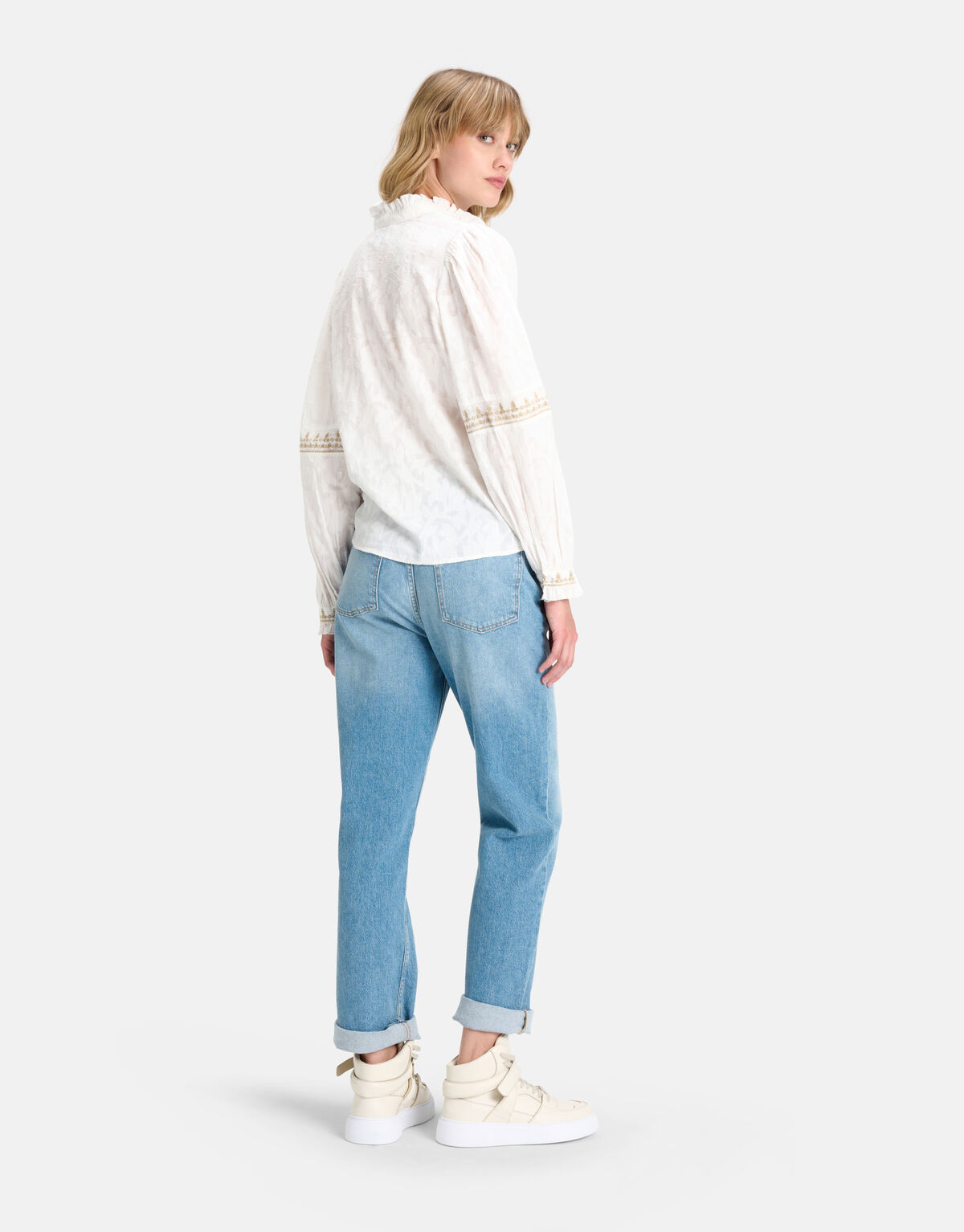 Jacquardbluse aus Baumwolle SHOEBY WOMEN