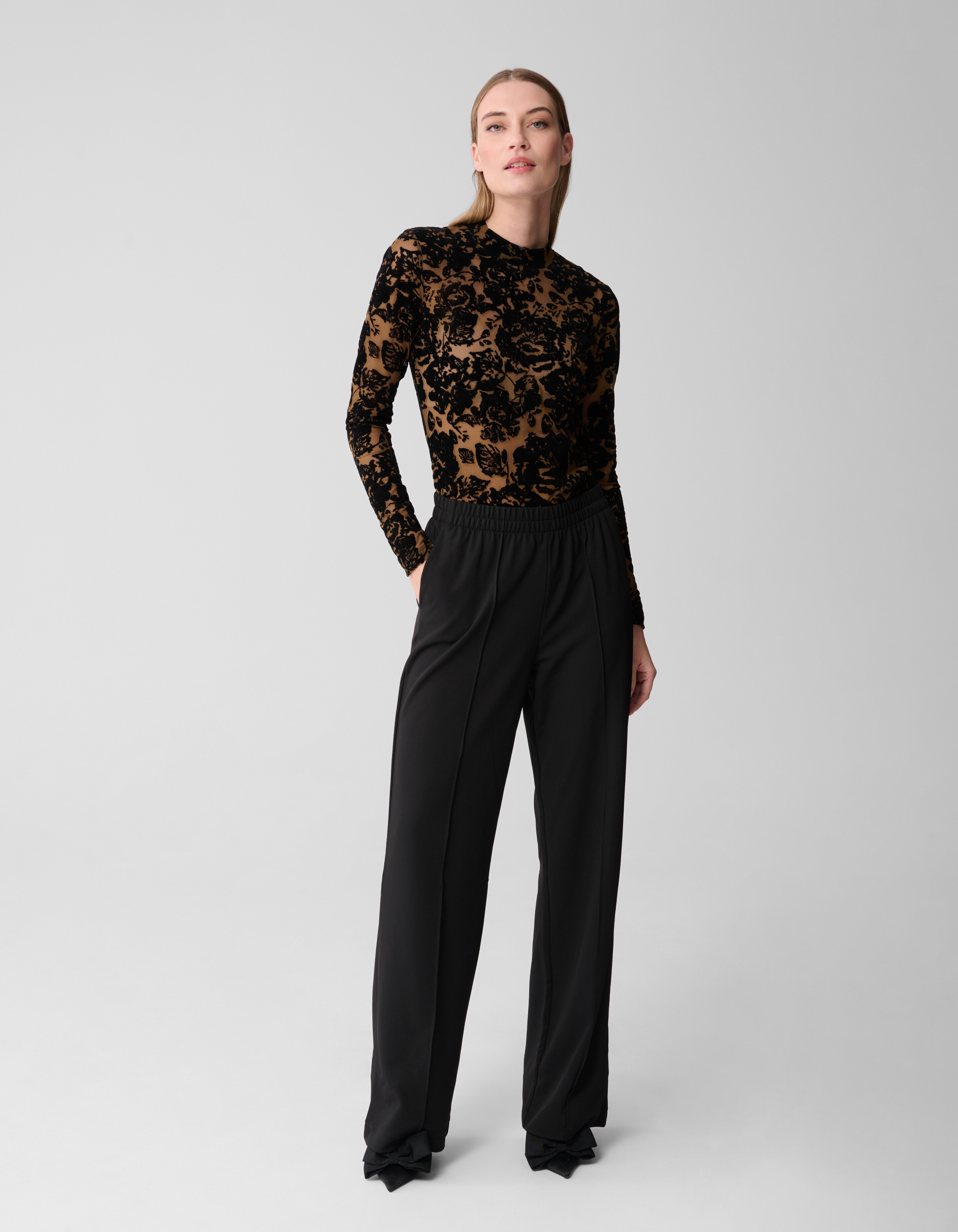 Basic-Hose mit weitem Bein Schwarz SHOEBY WOMEN