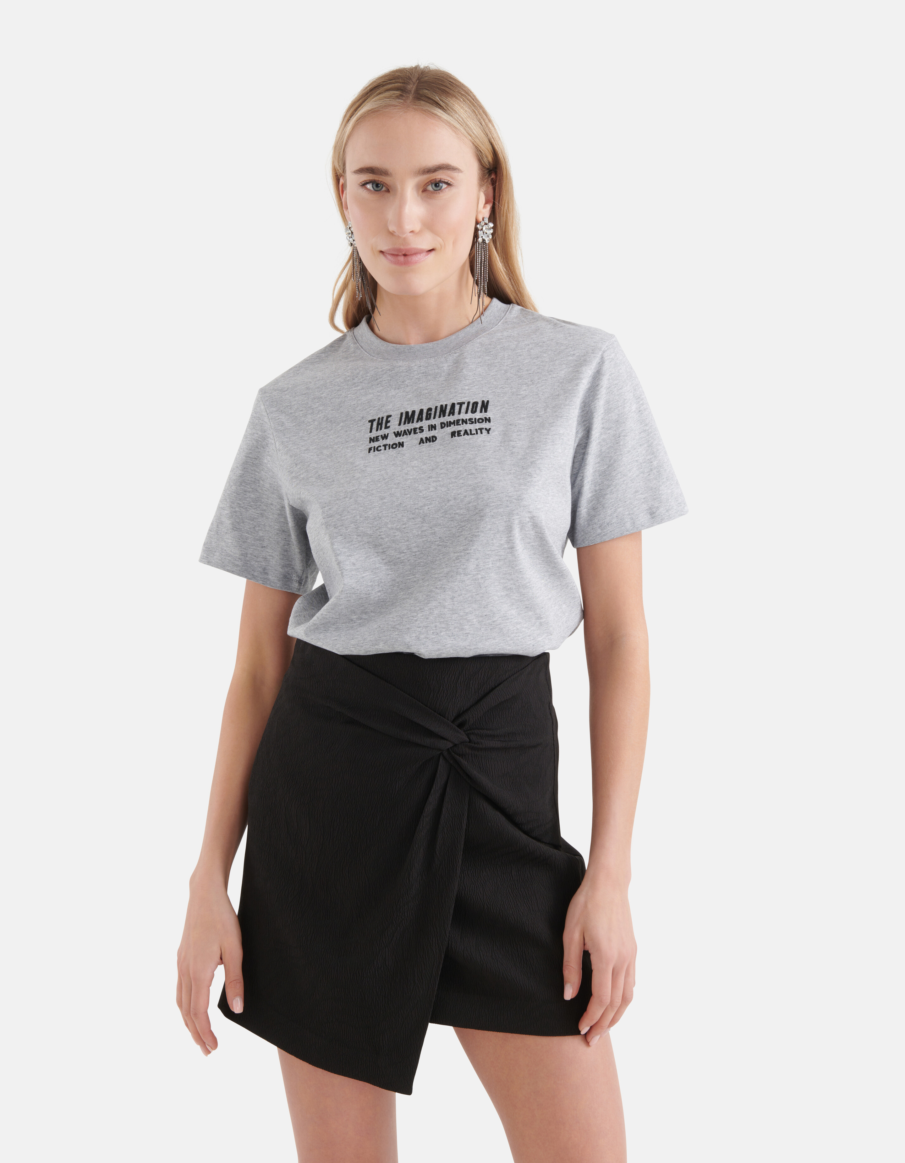 Mini Artwork T-Shirt Hellgrau SHOEBY WOMEN