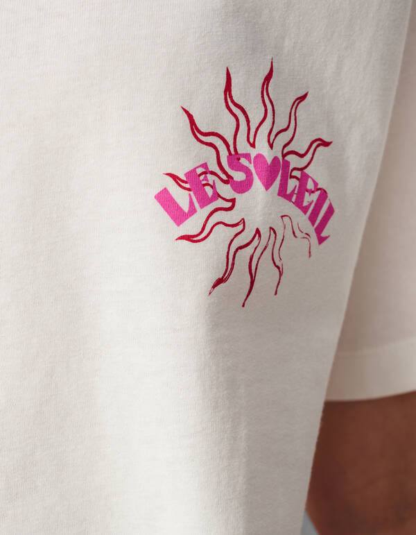 Sun Artwork T-shirt Off White SHOEBY WOMEN