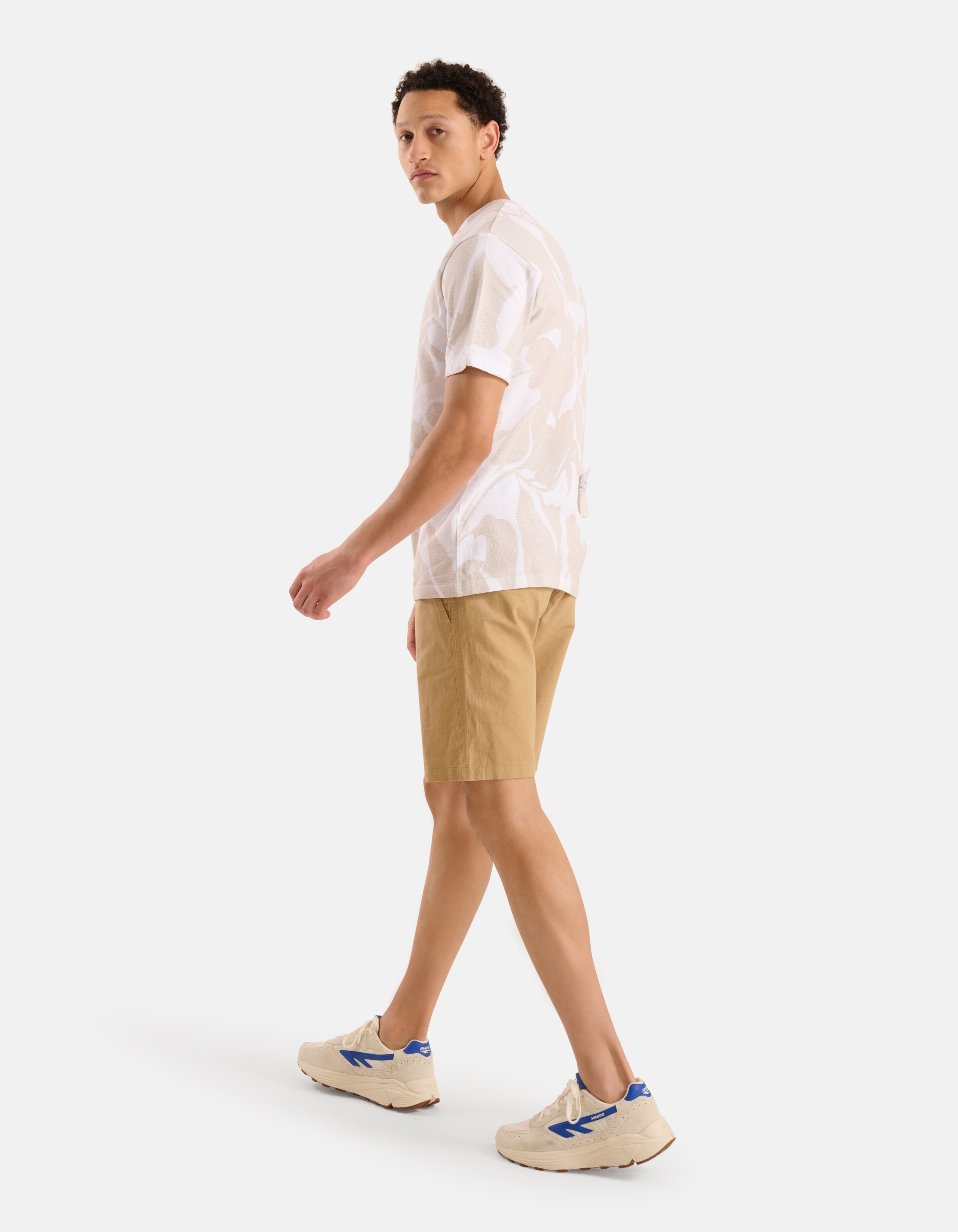Wasserdruck-T-Shirt Beige SHOEBY MEN