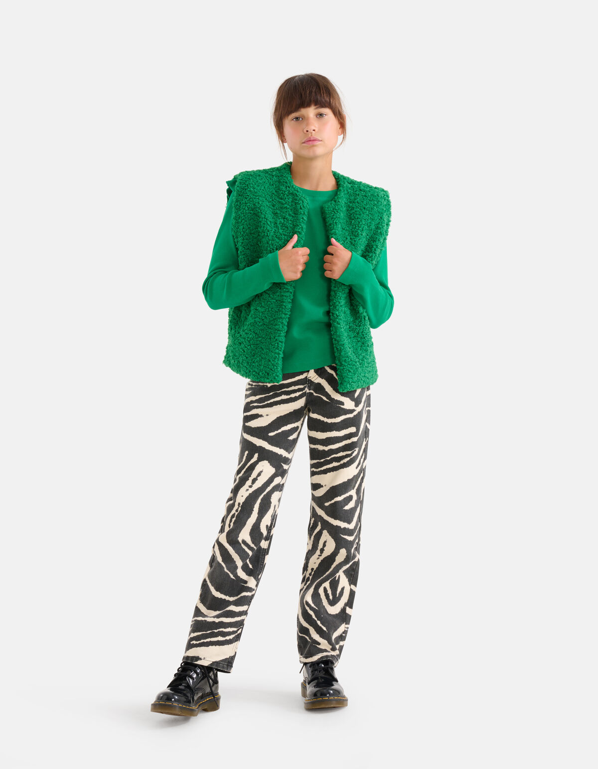 Rippenstrick-Longsleeve Grün SHOEBY GIRLS