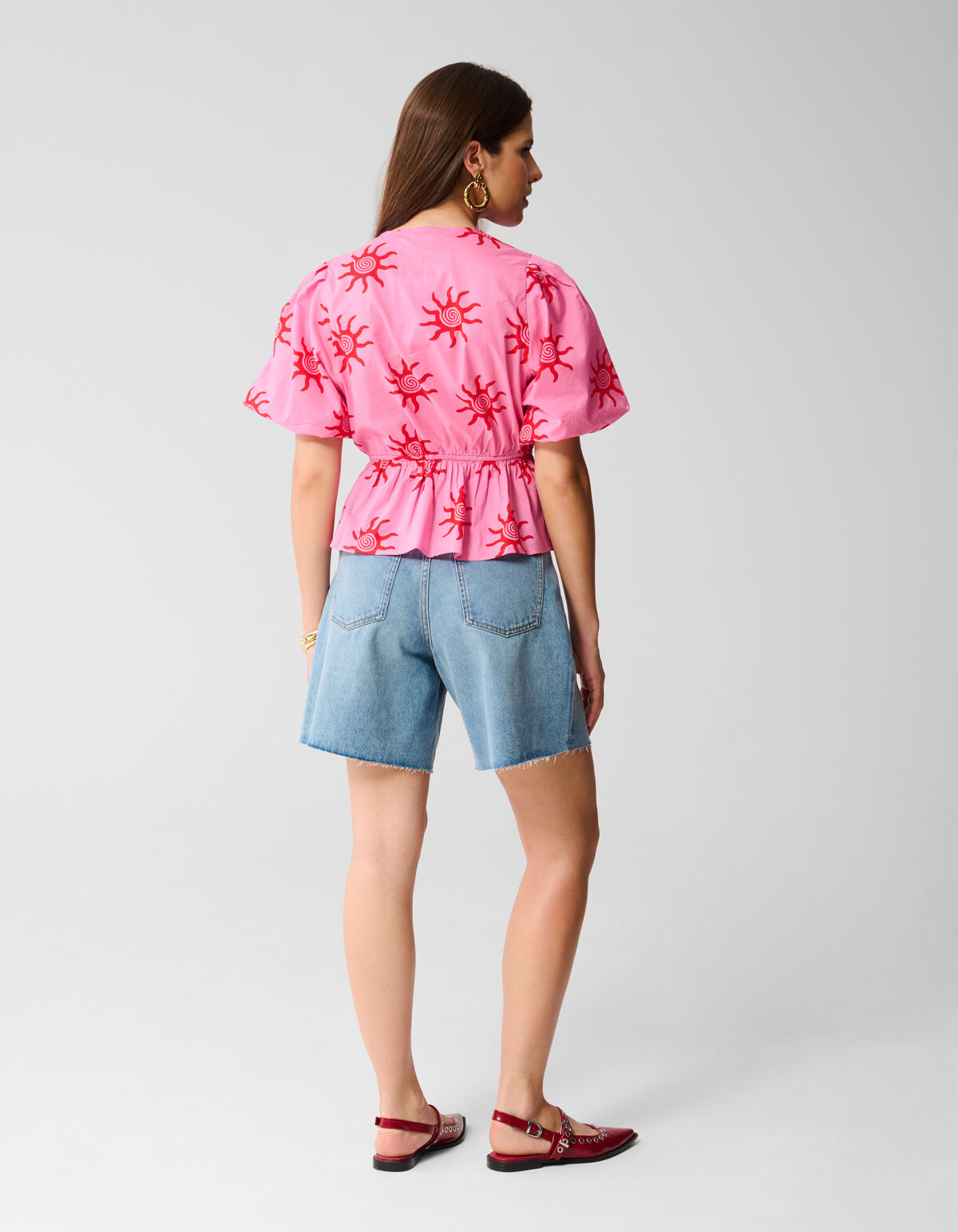 Bedrucktes Schleifentop Rosa SHOEBY WOMEN