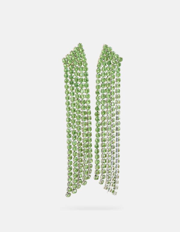 Strass Oorbellen Groen SHOEBY ACCESSOIRES