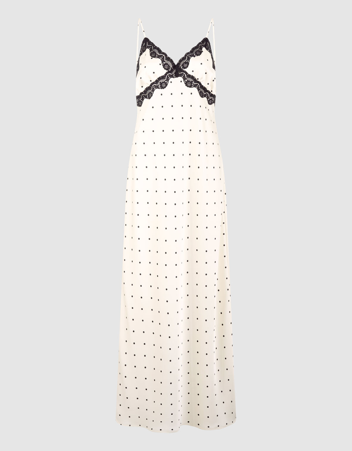 Polkadot Maxi Kleid Gebrochen Wei&szlig; Von Monica SHOEBY WOMEN