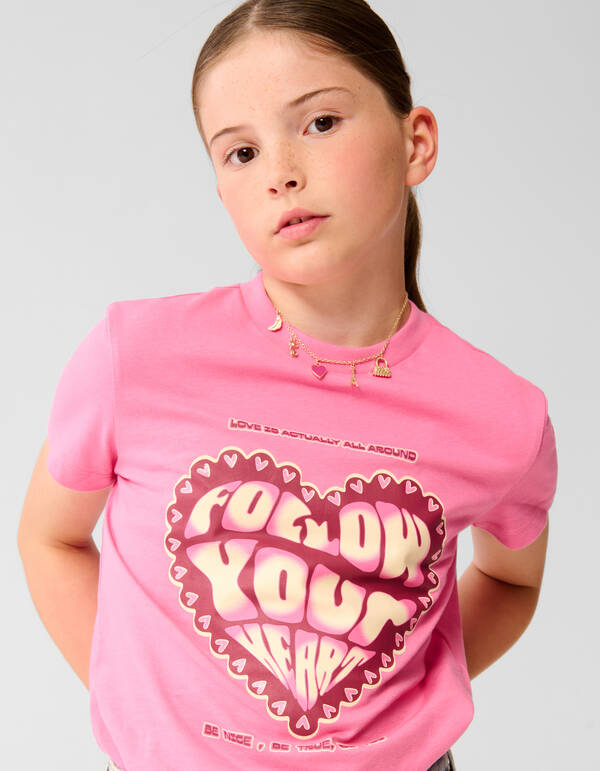 Herz Kunstwerk T-shirt Rosa SHOEBY GIRLS