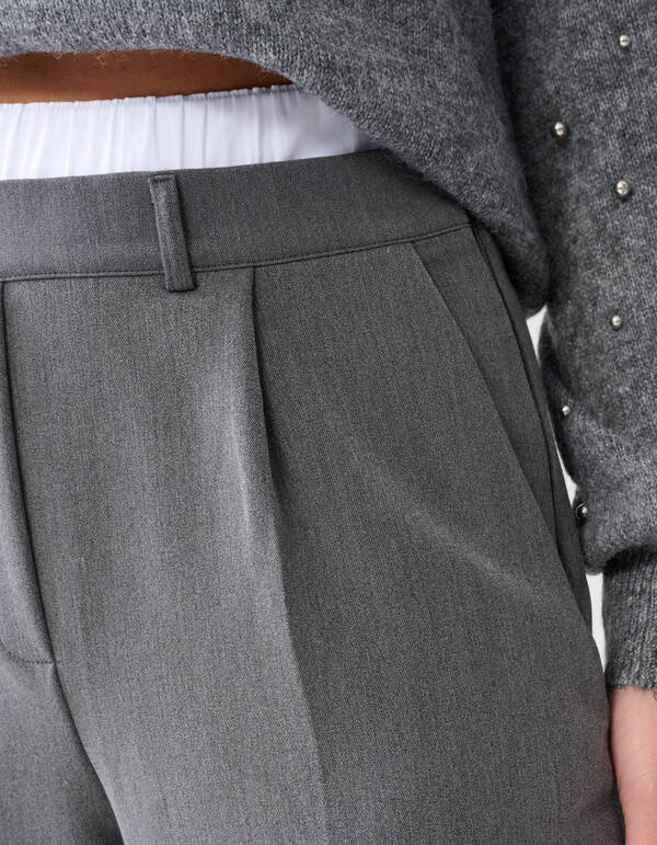 Hose mit doppeltem Bund Dunkelgrau SHOEBY WOMEN