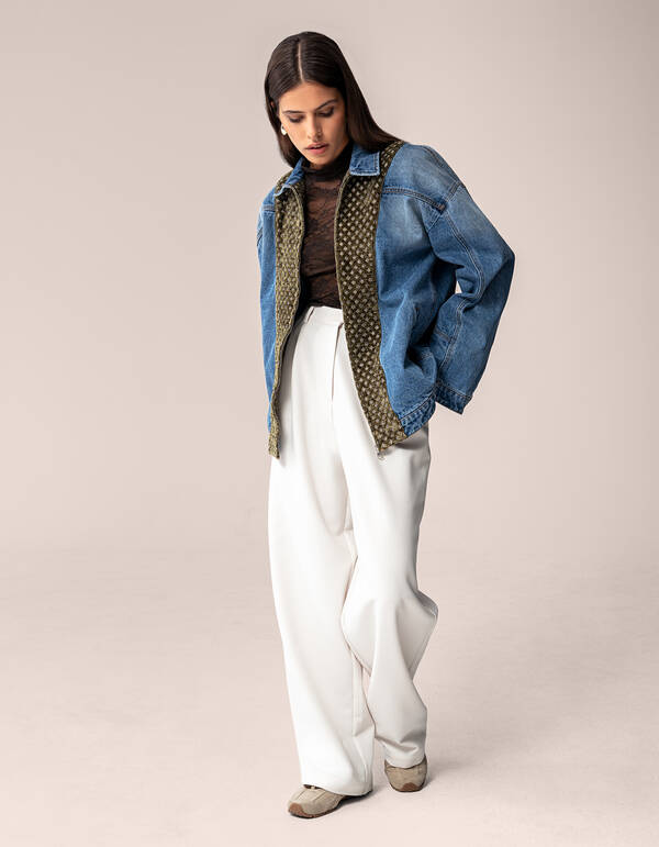 Velours-Jeansjacke Blau Von Mieke SHOEBY WOMEN