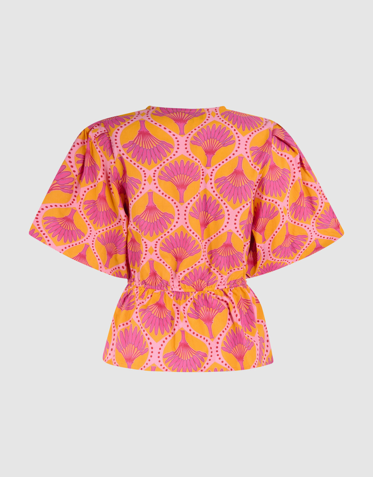 Printed Bow Top Orange SHOEBY WOMEN