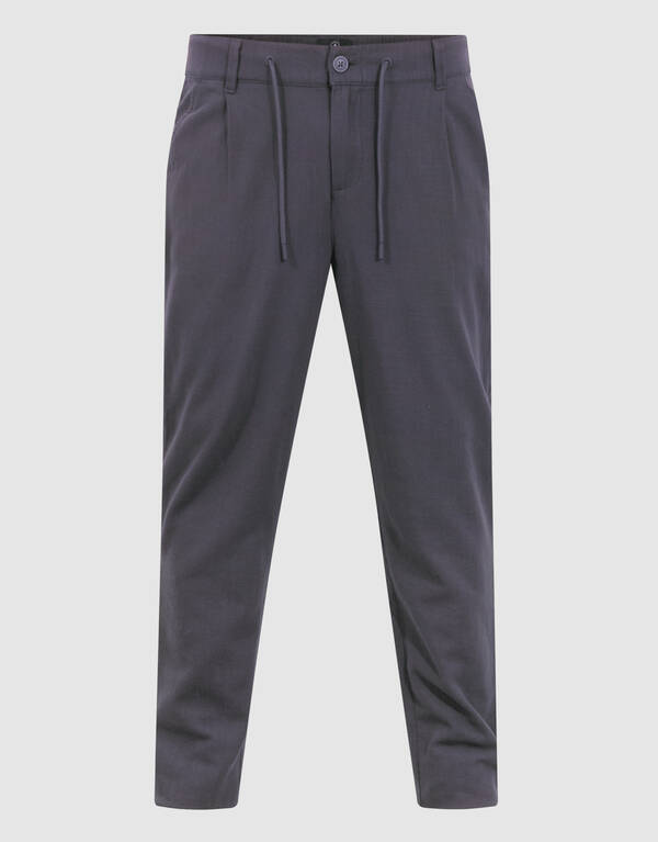 Struktur Regular Fit Hose Dunkelgrau SHOEBY MEN