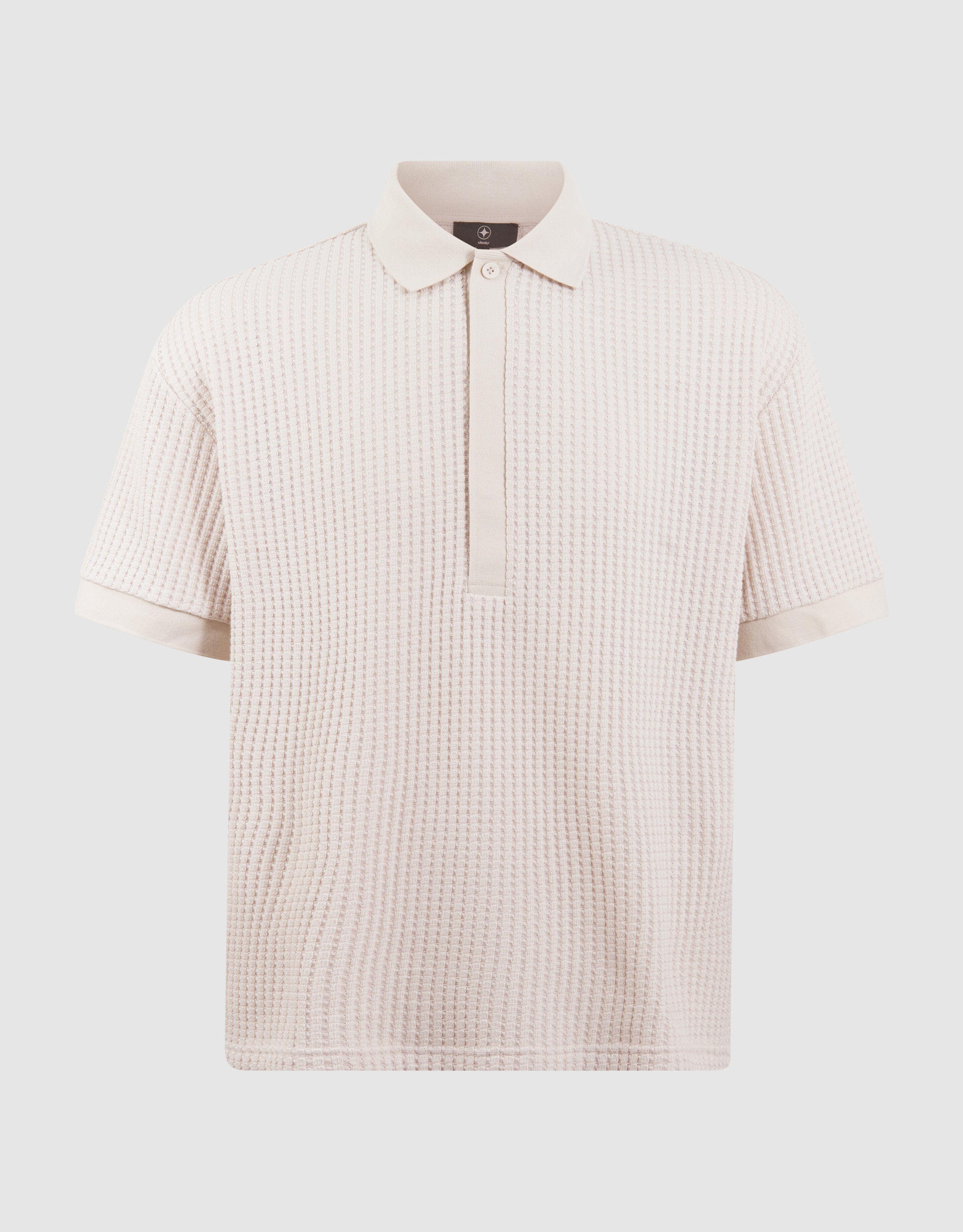 Schweres Waffel-Poloshirt Sand SHOEBY MEN