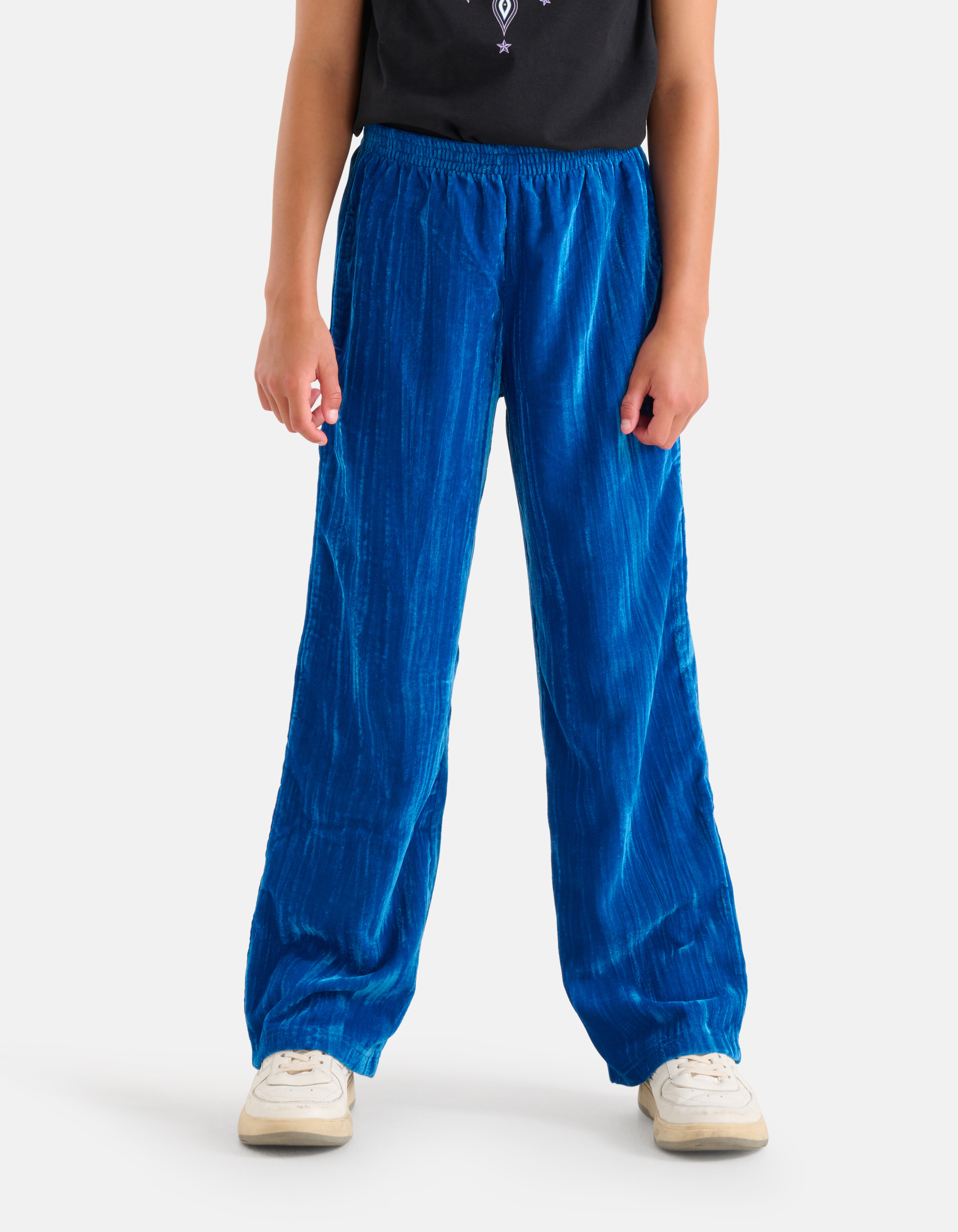 Weite Hose aus Samt Blau SHOEBY GIRLS