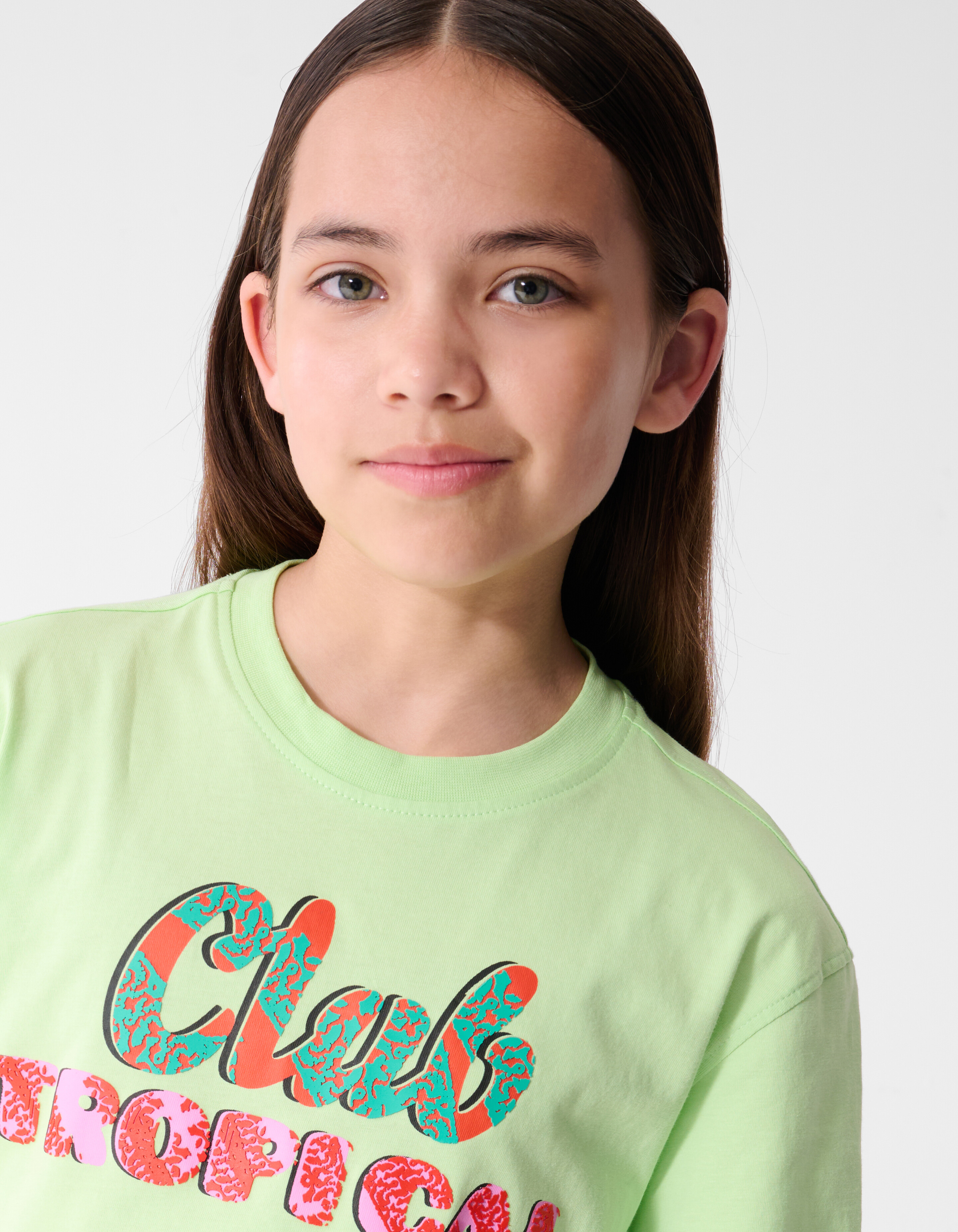 Club Tropical Artwork T-Shirt Hellgr&uuml;n SHOEBY GIRLS