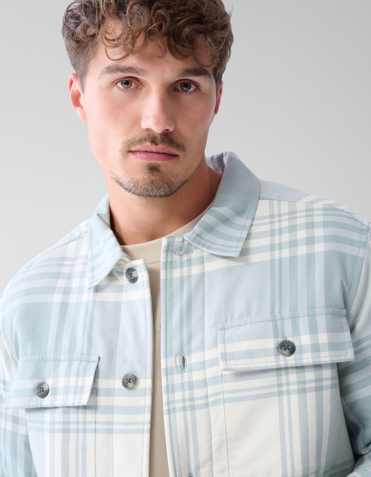 Weich gepolstertes &Uuml;berhemd Off White SHOEBY MEN