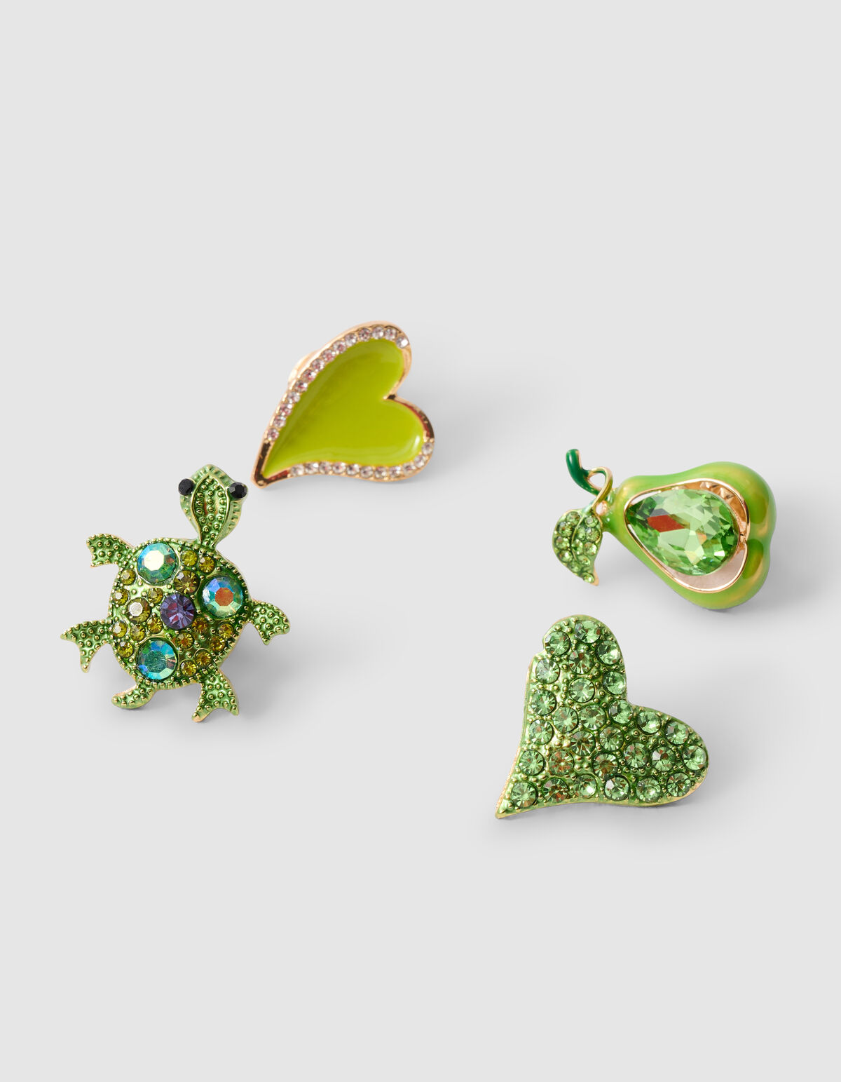 Broschen-Set Grün SHOEBY ACCESSOIRES