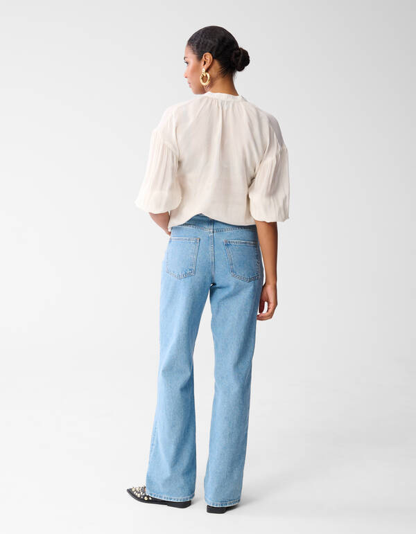 Glänzende Bluse Off White SHOEBY WOMEN