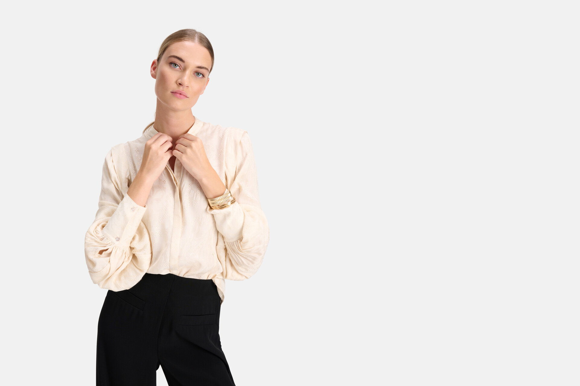 Jaqcuard Bluse Off White By Mieke SHOEBY WOMEN