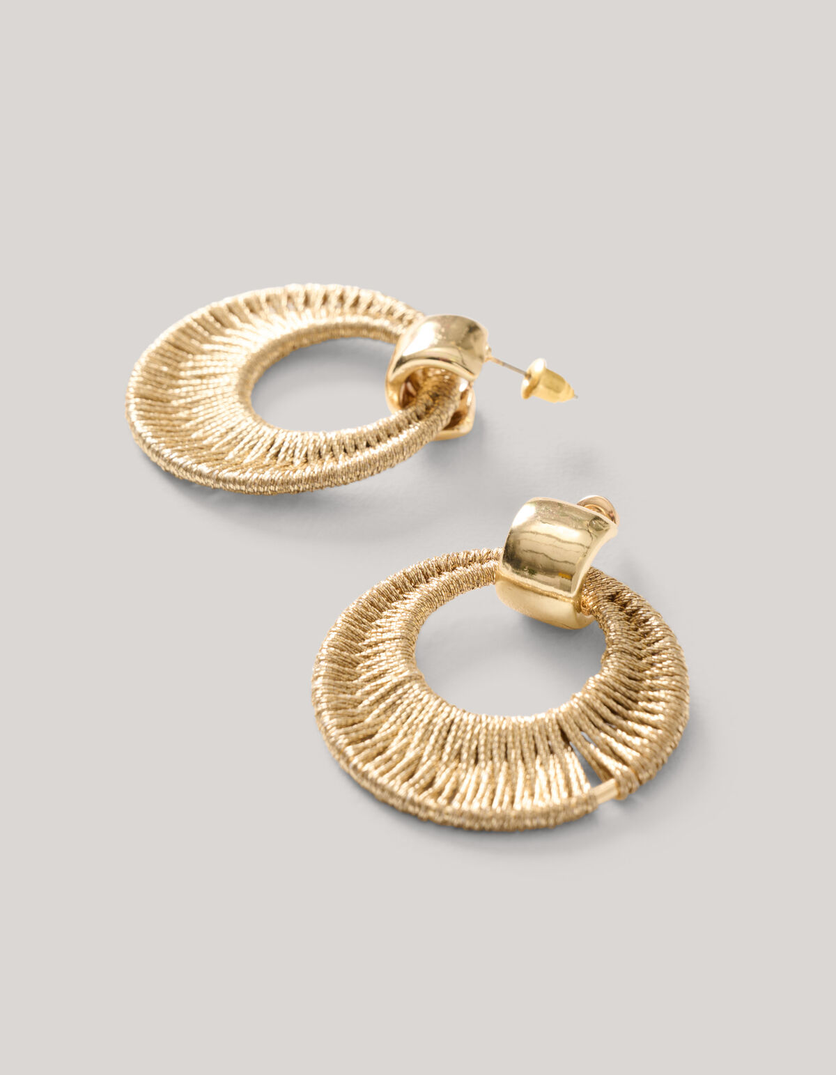 Runde Seil-Ohrringe Gold SHOEBY ACCESSOIRES