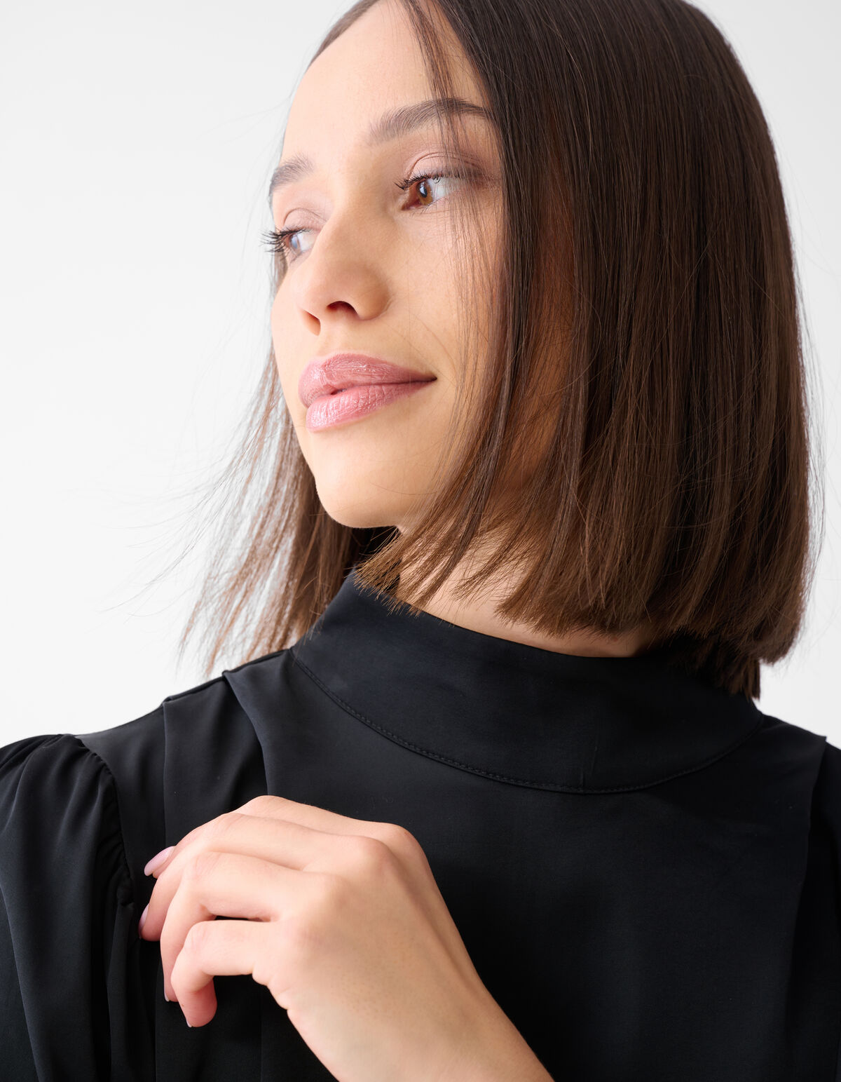 Satinbluse Schwarz SHOEBY WOMEN