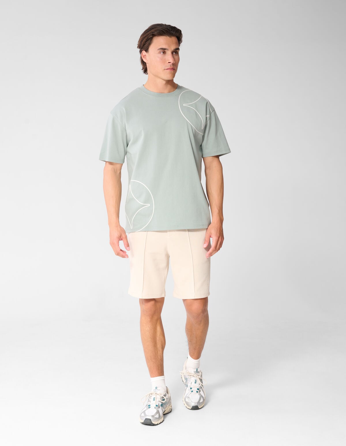 Stickerei Spark T-Shirt Hellgr&uuml;n SHOEBY MEN