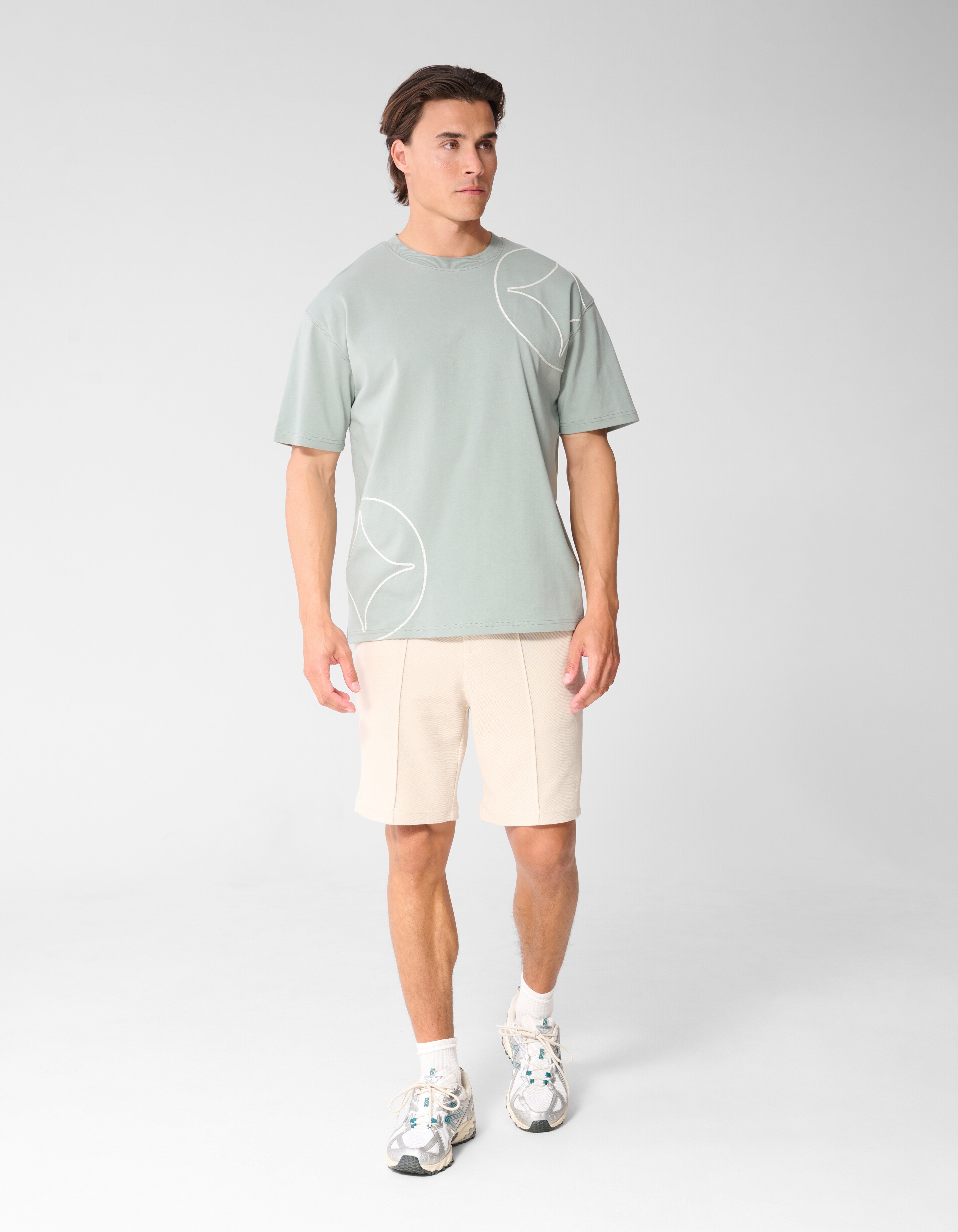 Stickerei Spark T-Shirt Hellgr&uuml;n SHOEBY MEN
