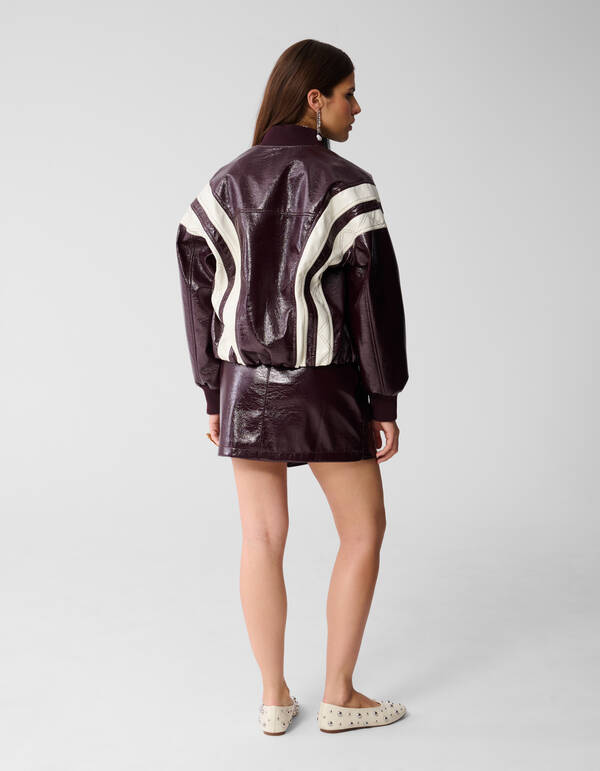 Sportliche Lakjacke Dunkelrot SHOEBY WOMEN