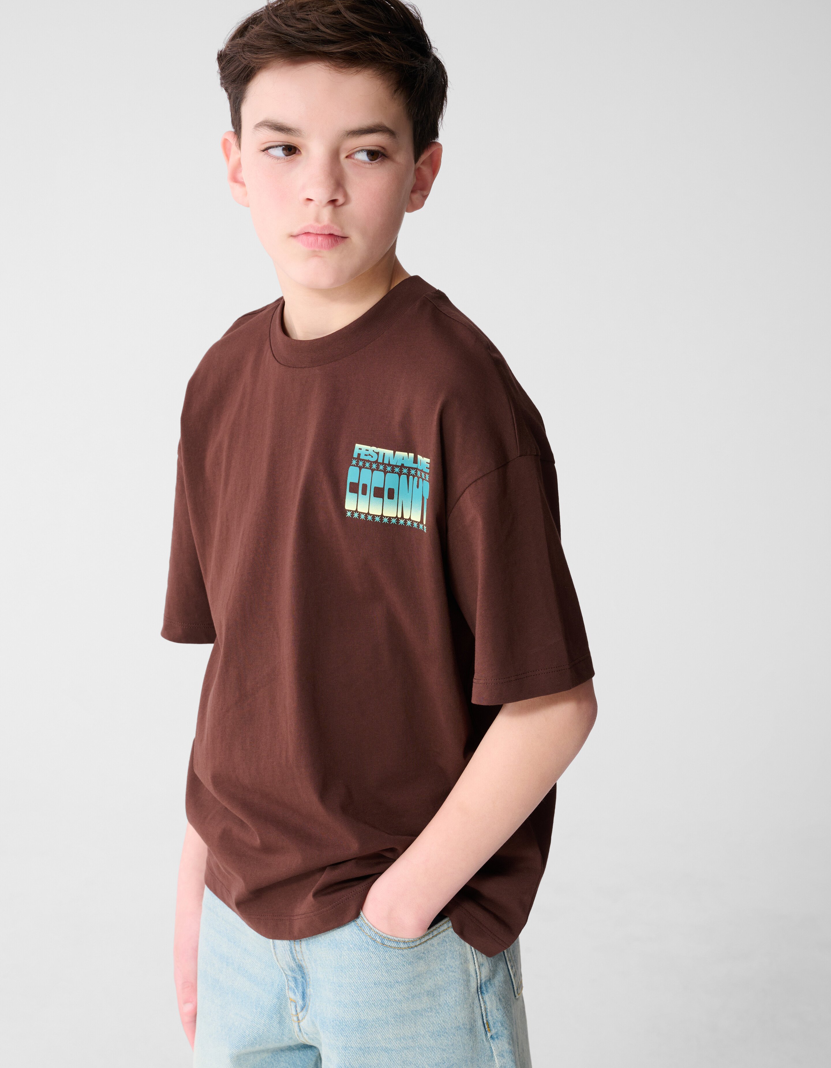 Kokosnuss Kunst T-Shirt Braun SHOEBY BOYS