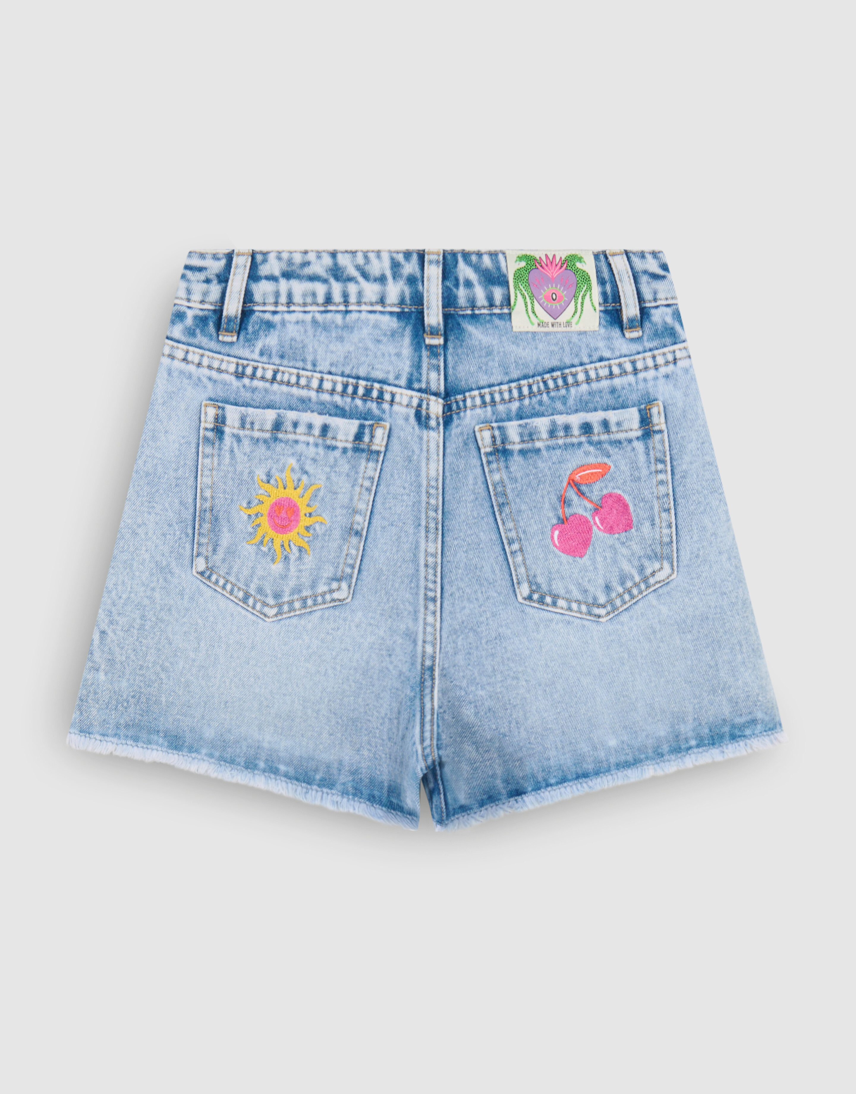 Stickerei Denim Short Blue By Lizzy SHOEBY GIRLS