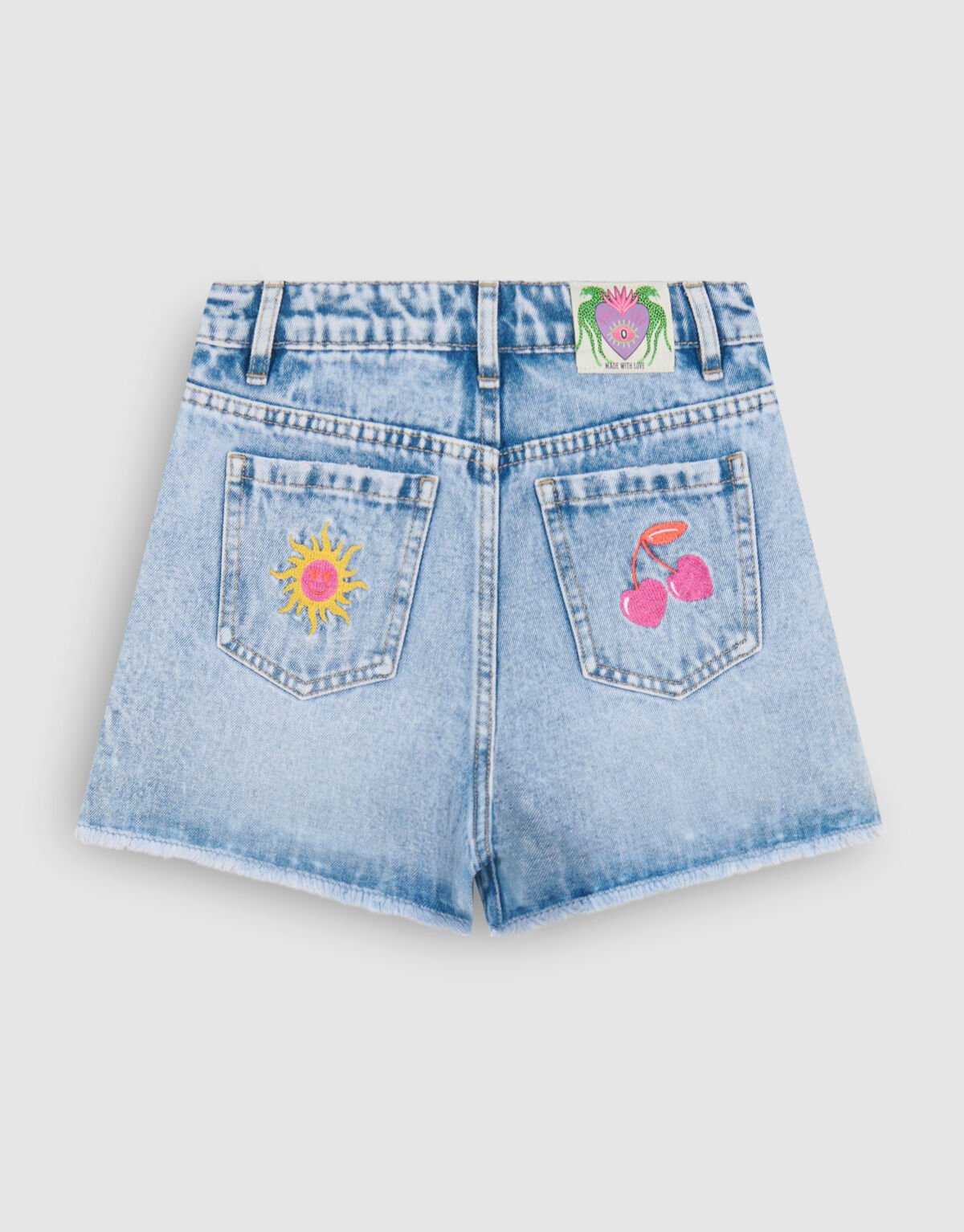 Stickerei Denim Short Blue By Lizzy SHOEBY GIRLS
