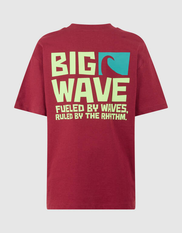 Big Wave Artwork T-Shirt Dunkelrot SHOEBY BOYS
