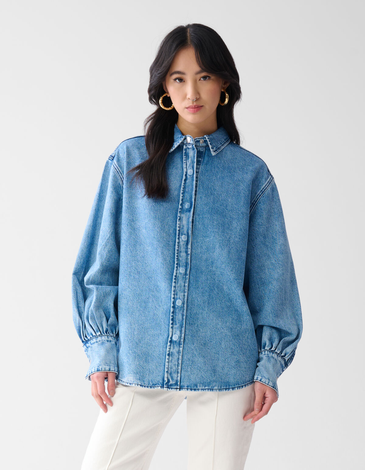 Denim-Bluse Mediumstone SHOEBY WOMEN