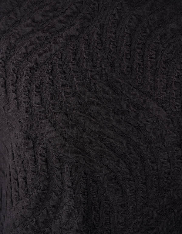 Pullover mit Wellenstruktur Dunkelbraun SHOEBY MEN