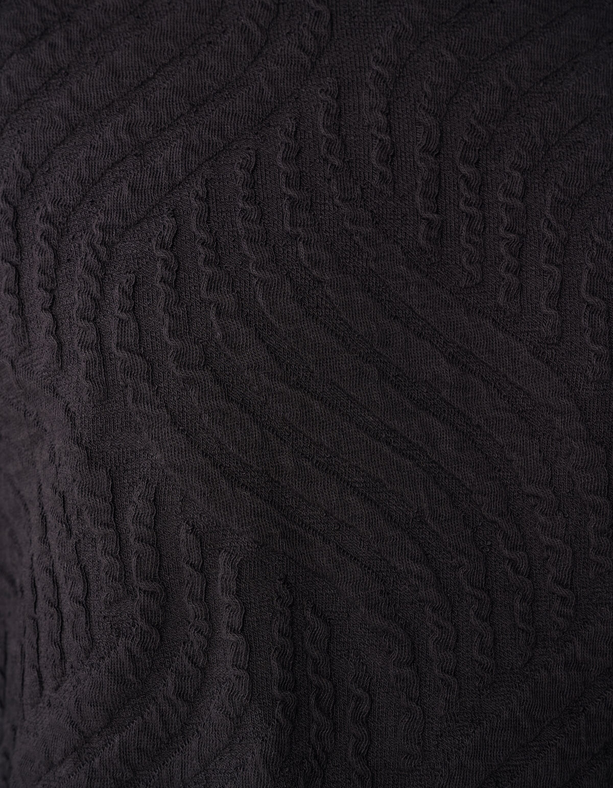 Pullover mit Wellenstruktur Dunkelbraun SHOEBY MEN