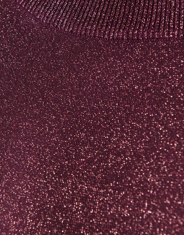 .Glitzer Fledermaus-Pullover Dunkelrot SHOEBY WOMEN