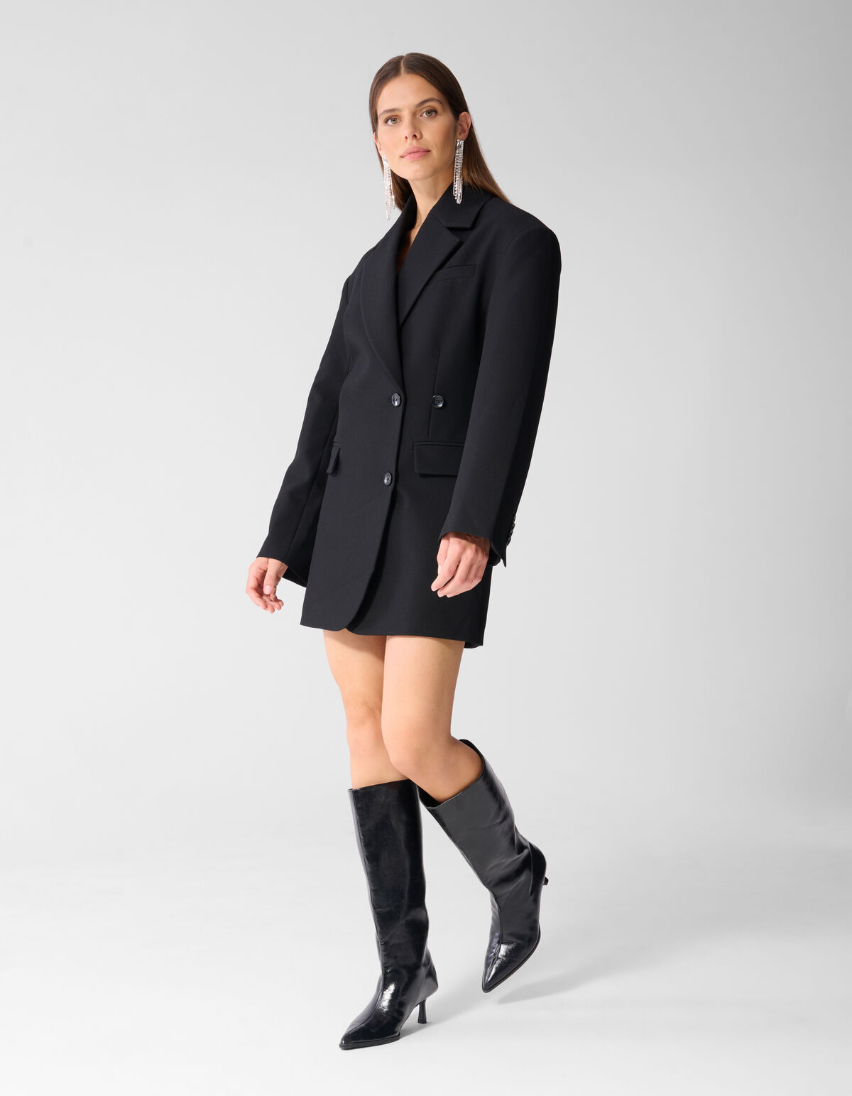 Oversized Blazer Kleid schwarz SHOEBY WOMEN
