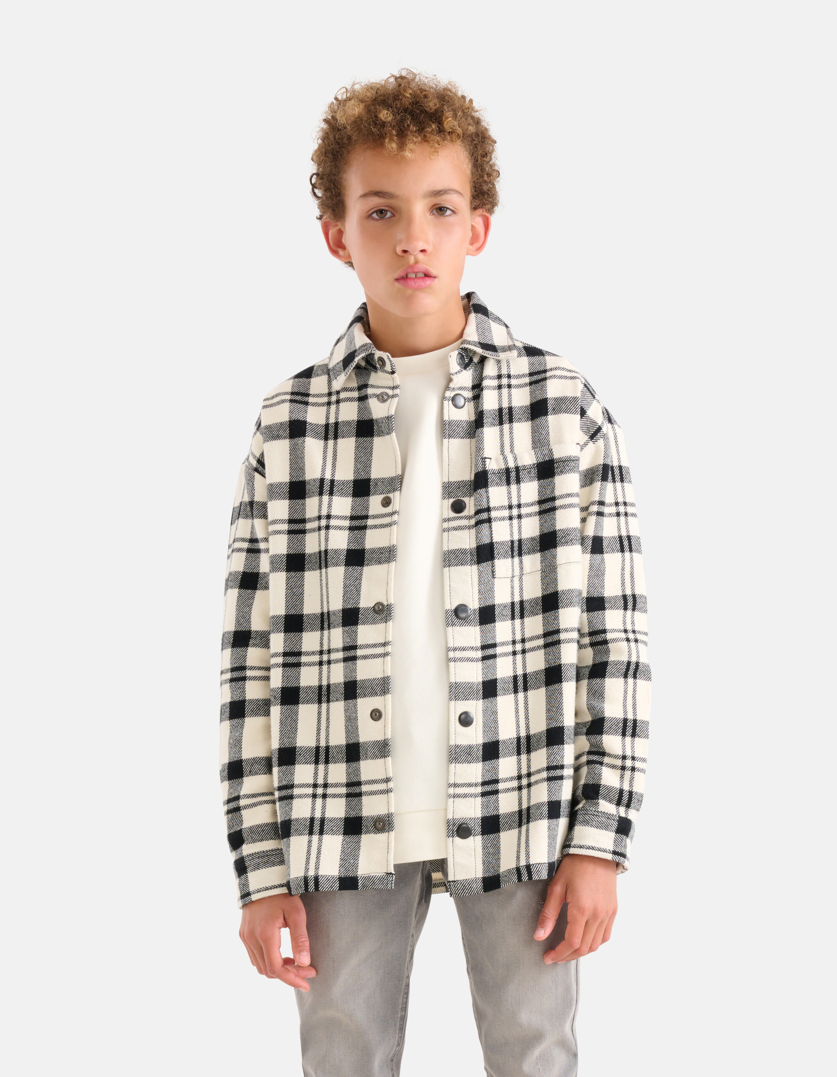 Ruiten Overshirt Zwart/Wit SHOEBY BOYS