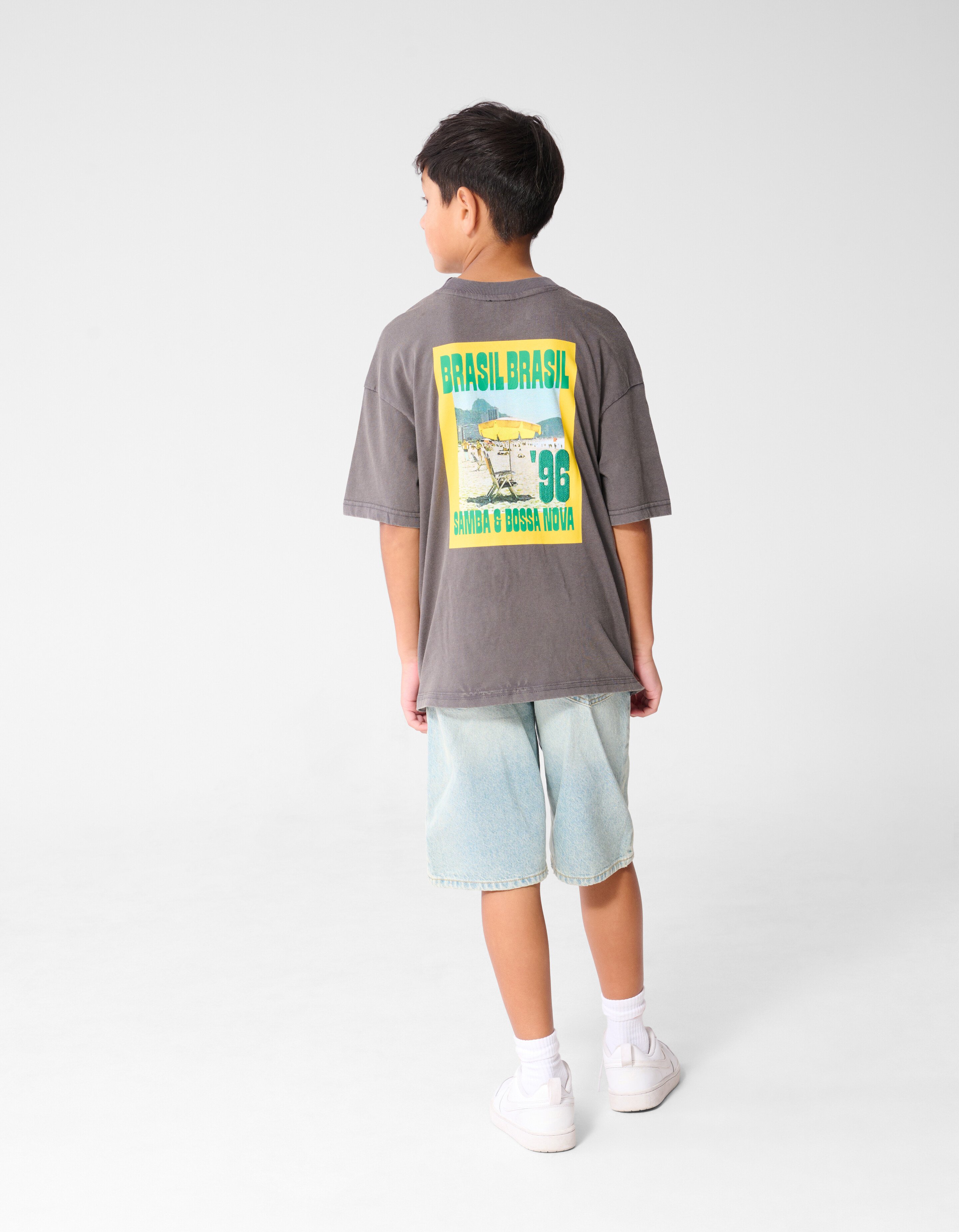 Brasil Artwork T-Shirt Dunkelgrau SHOEBY BOYS