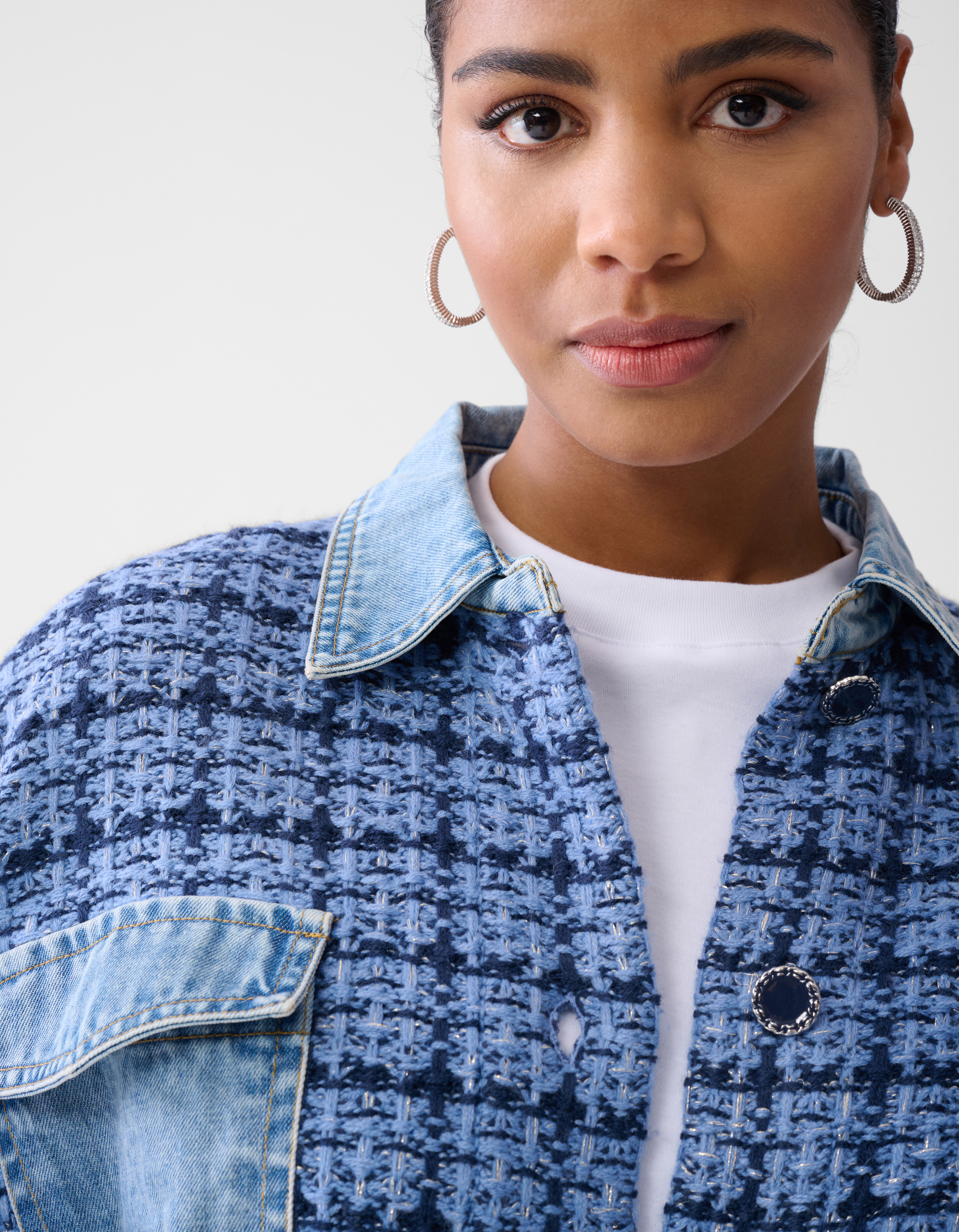 Tweed Mix Jacke Blau SHOEBY WOMEN