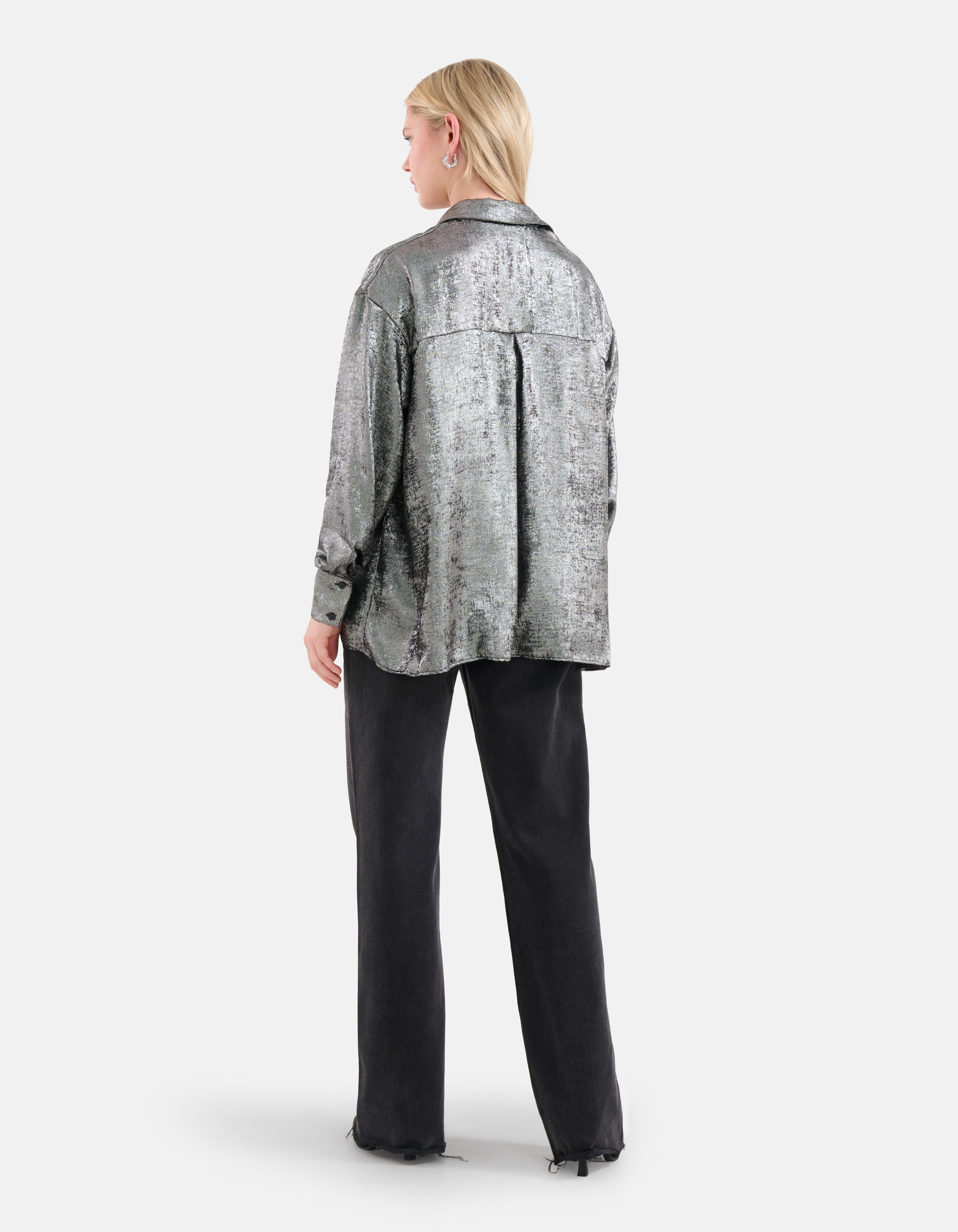 Metallic-Bluse Schwarz SHOEBY WOMEN