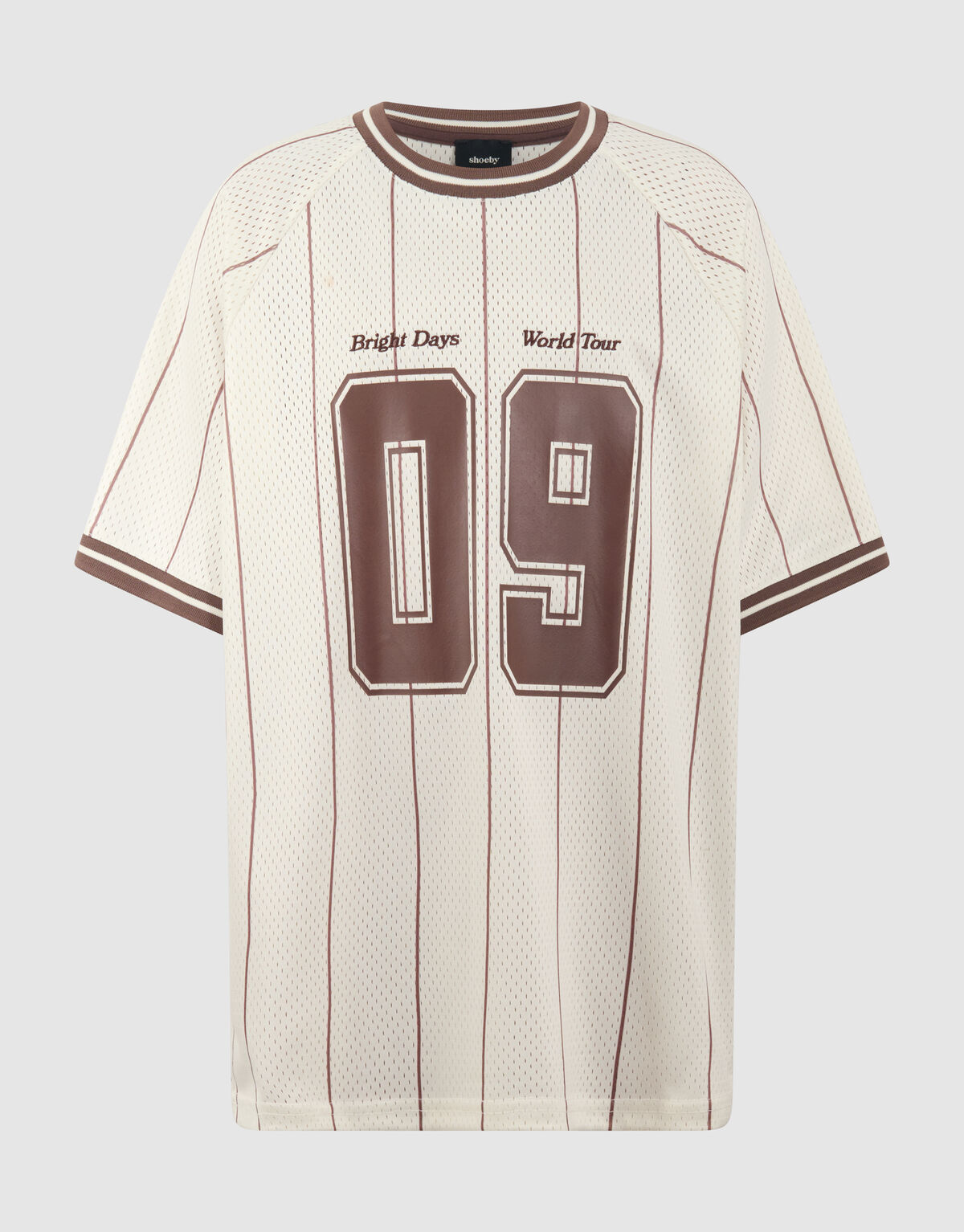 &Uuml;berdimensionales sportliches T-Shirt in gebrochen SHOEBY BOYS