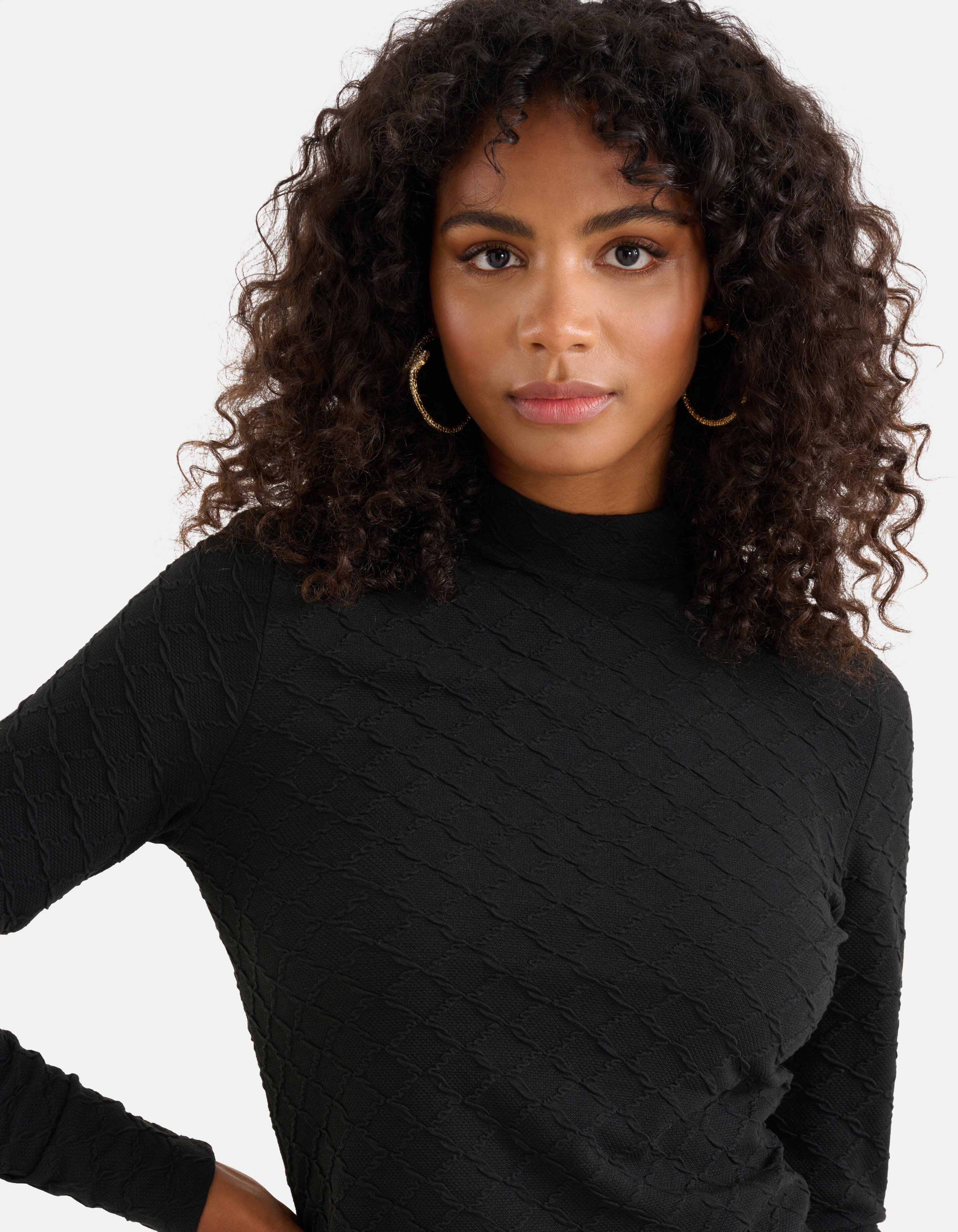 Textur Top Schwarz SHOEBY WOMEN