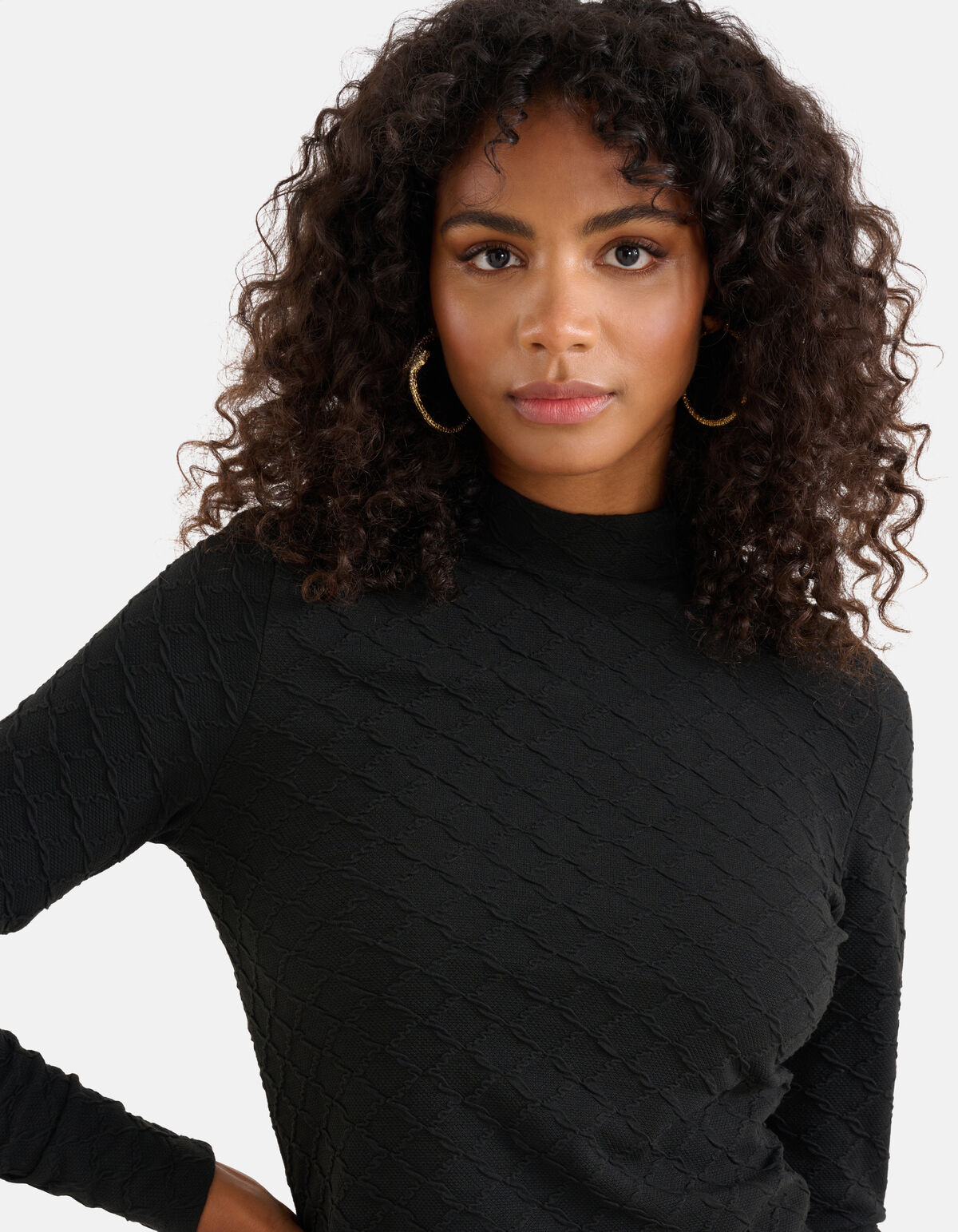 Textur Top Schwarz SHOEBY WOMEN