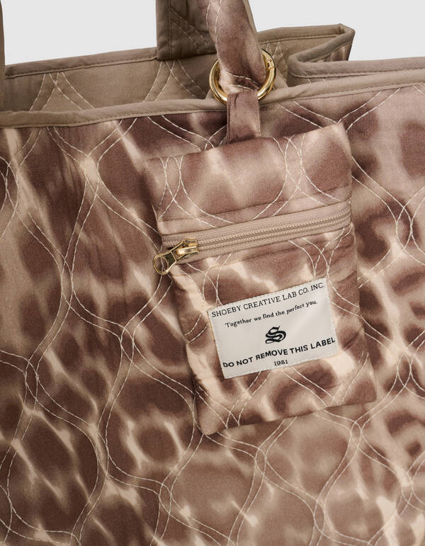 Gesteppte Leoparden-Shopper Hellbraun SHOEBY ACCESSOIRES