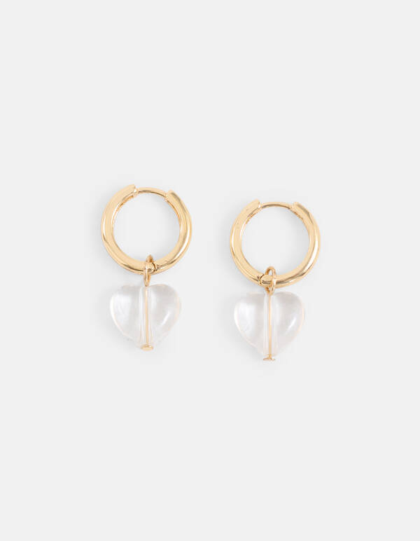 Herz-Ohrringe Gold SHOEBY ACCESSOIRES
