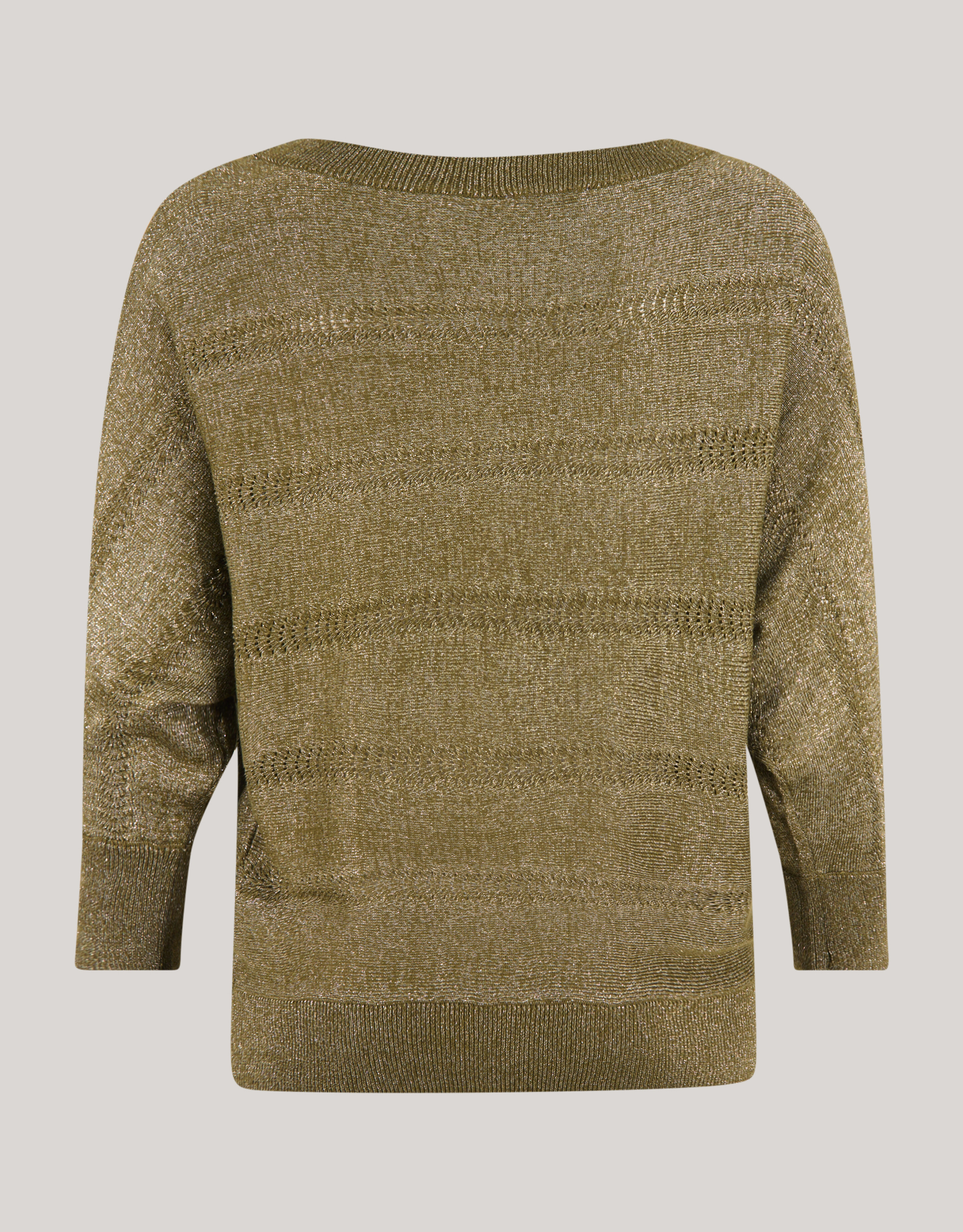 Glitzer ajour Fledermausärmel Pullover grün SHOEBY WOMEN