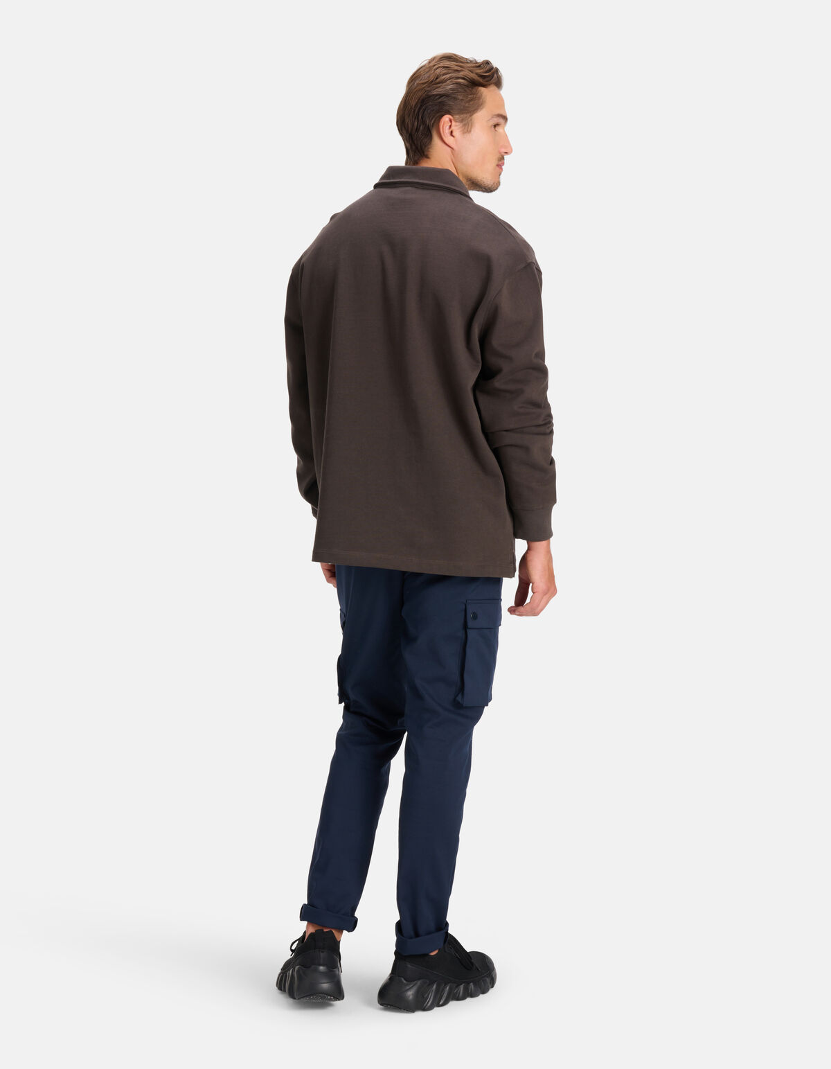 Langärmeliges Poloshirt Dunkelbraun By Fred SHOEBY MEN