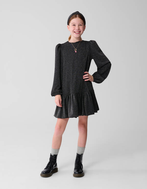 Glitter Balloon Mini Jurk Zwart SHOEBY GIRLS