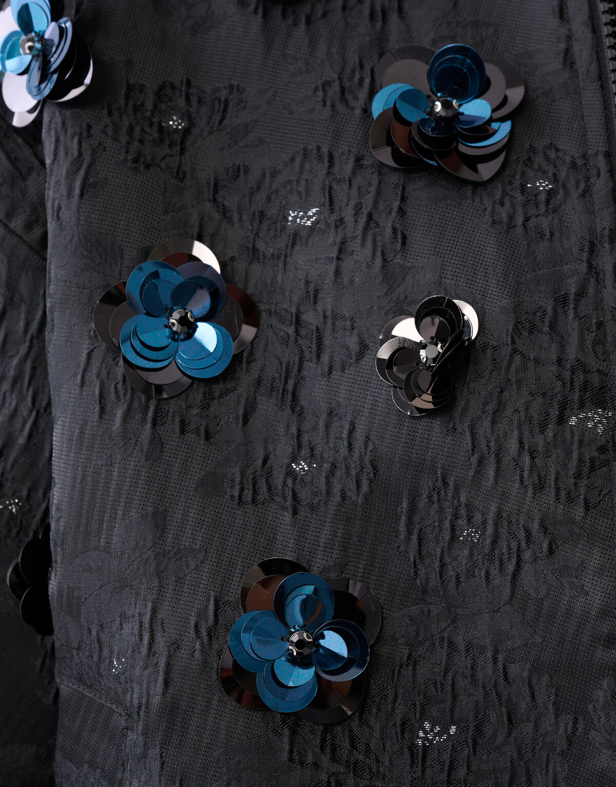 Bomber mit Blumenverzierung Schwarz SHOEBY WOMEN